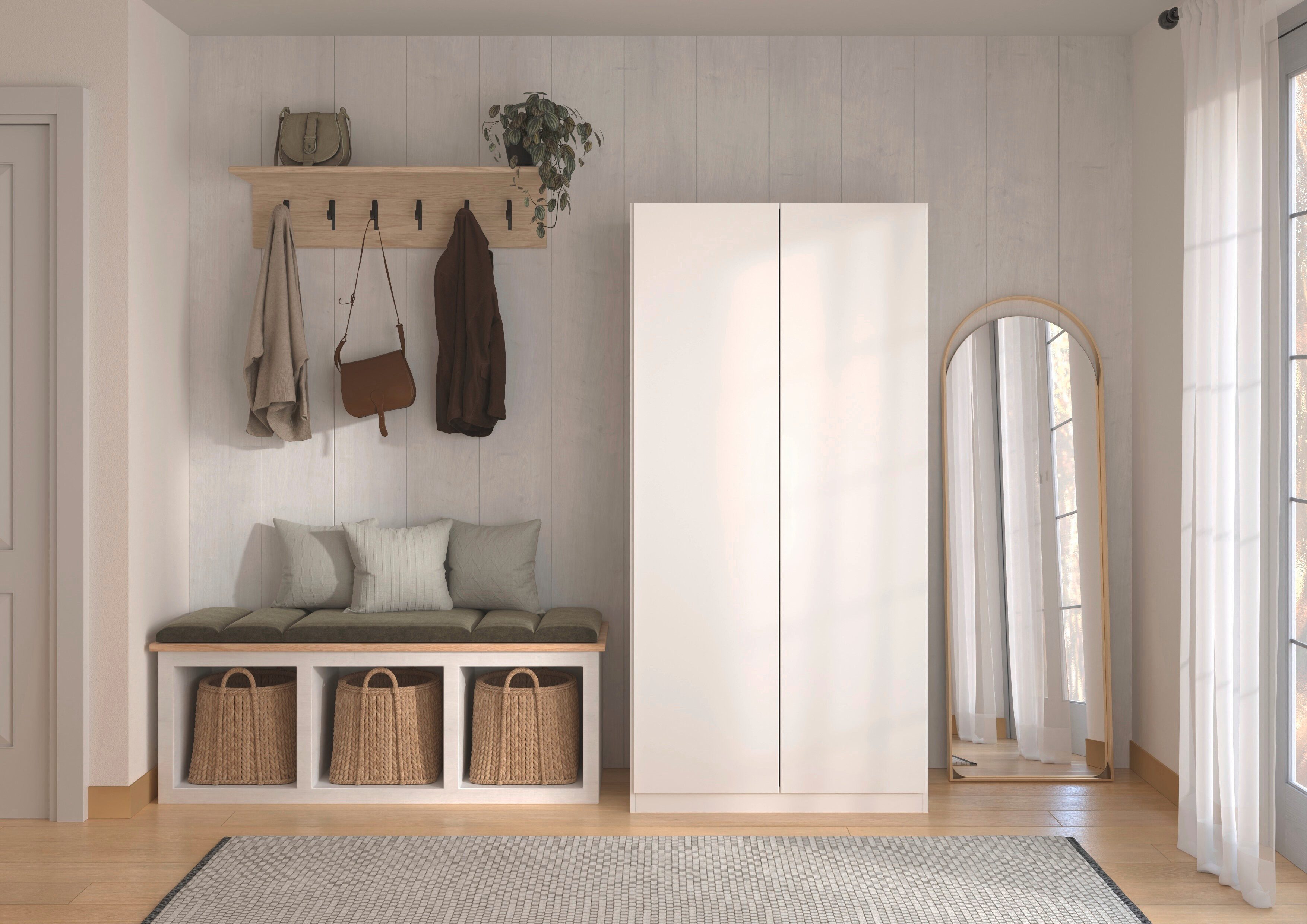 rauch Kleiderschrank Schlafzimmer Garderobe Kinderzimmer WELTNEUHEIT ELVIK by rauch-ONE (3 Ausstattungsvarianten - Breiten 47-405 cm, Höhen 187/212/231 cm) PATE – Bild 2 von 5