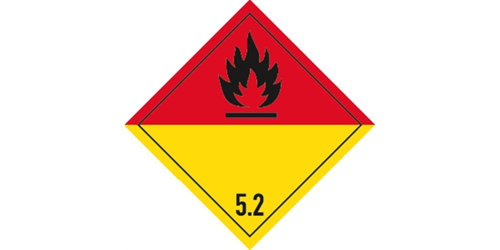 Thumbnail - König Werbeanlagen Hinweisschild Gefahrzettel Klasse 5.2, Folie, 300x300 mm