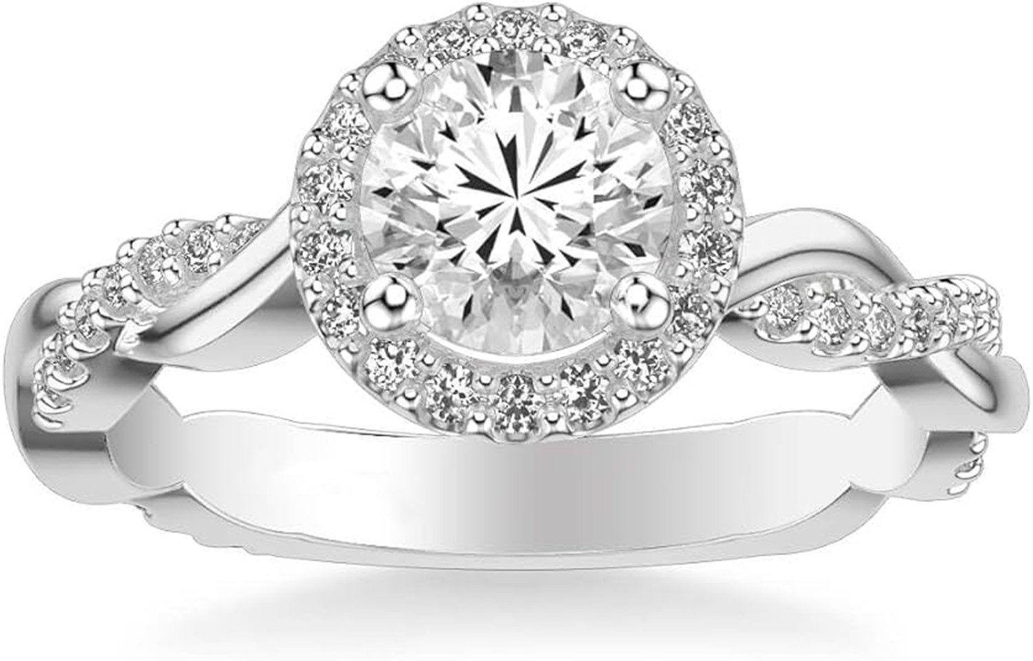 Jumpeak Diamantring 14K Gold,1ct,imLabor gezüchteter Diamant,Verlobungsring als Geschenk, D VS1,3EX,IGI-Zertifikat,Verlobungsring,Damenring,Hochzeitsgeschenk