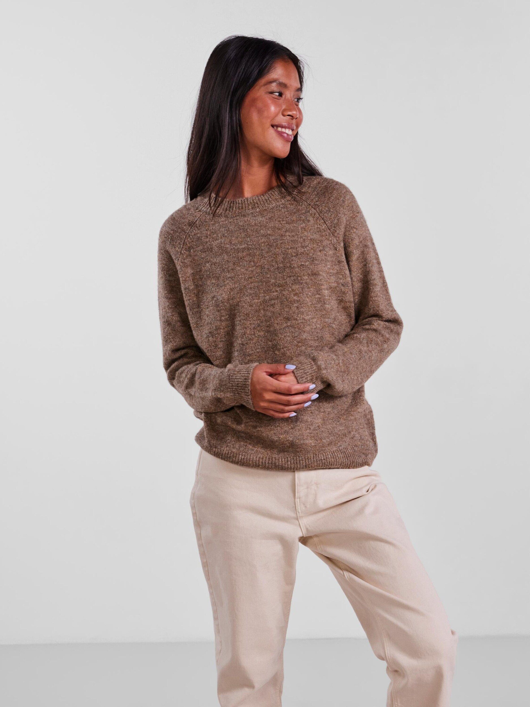 pieces Rundhalspullover Juliana (1-tlg) Plain/ohne Details günstig online kaufen