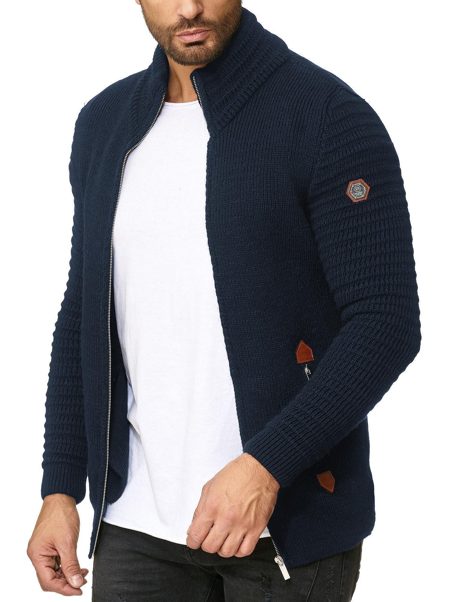 RedBridge Strickjacke aus Grobstrick mit praktischen Reißverschlusstaschen günstig online kaufen