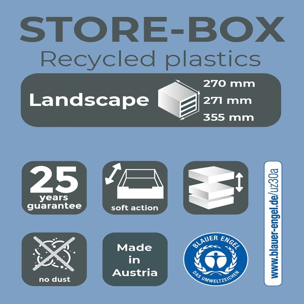 Glänzend EXACOMPTA Schubladenbox mit Schwarz Store-Box Laden 6 Schubladenbox Maxi