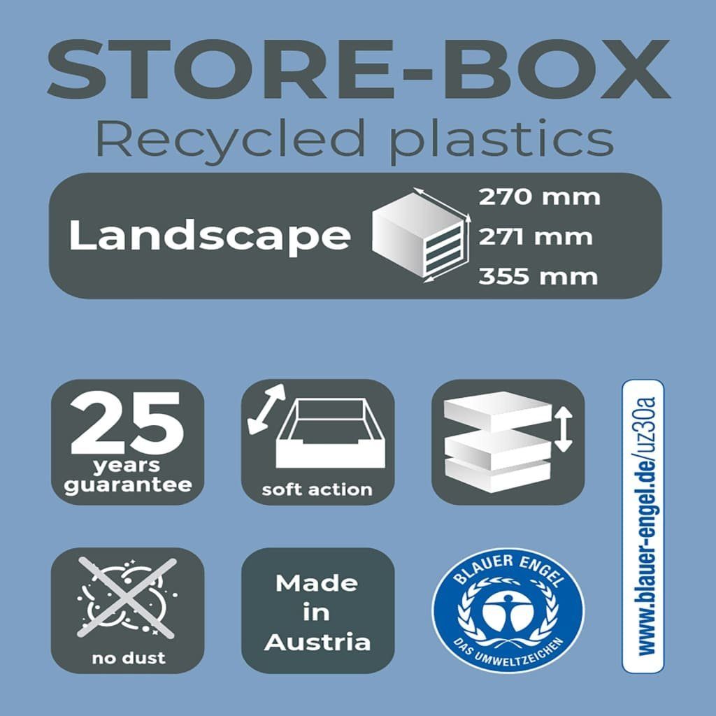 EXACOMPTA Schubladenbox Glänzend Schwarz Maxi Schubladenbox Laden mit 6 Store-Box