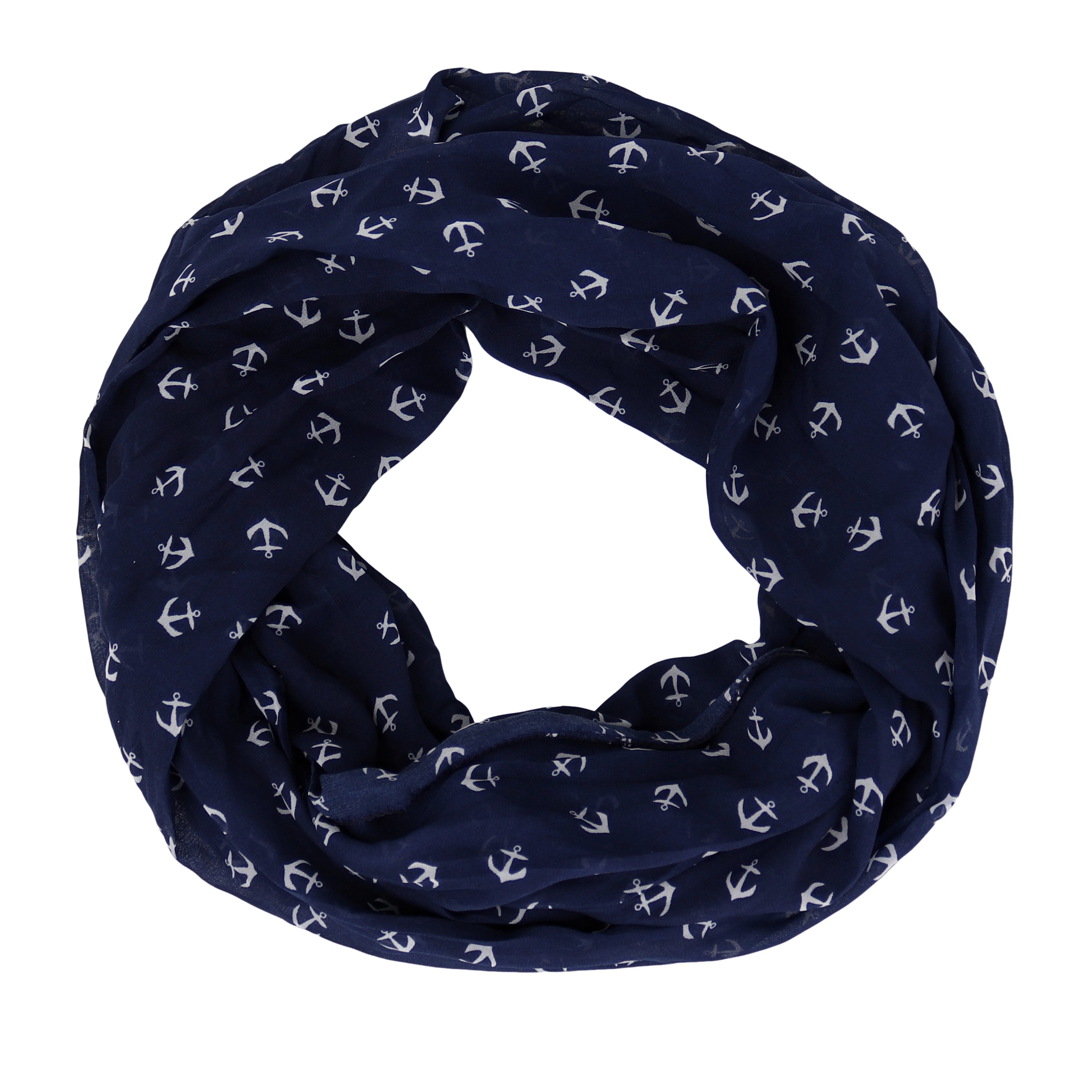 MIRROSI Loop Damen Schal mit Anker-Muster Weich, Damen Halstuch Stola ideal günstig online kaufen