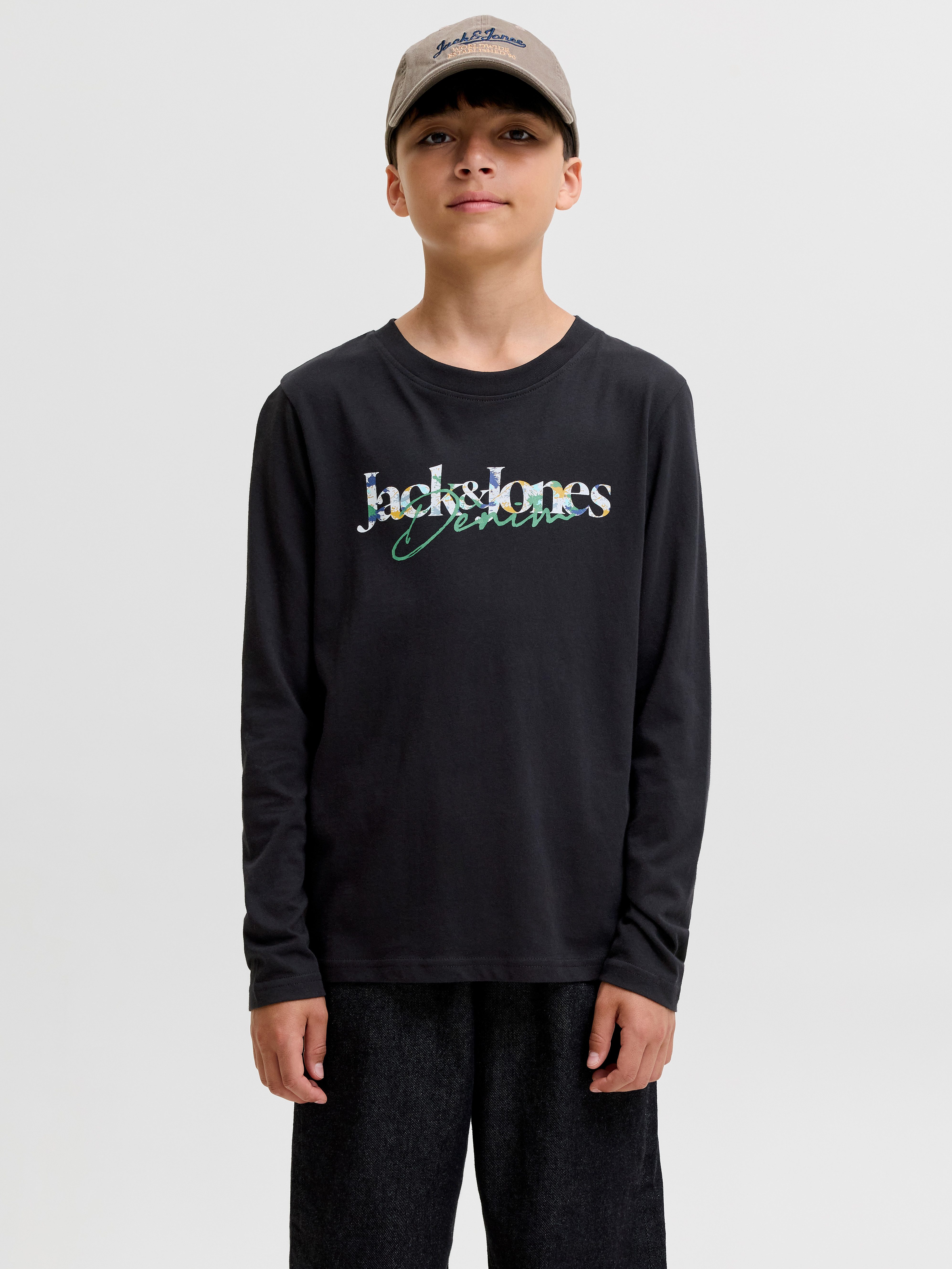 Jack & Jones Junior Langarmshirt JJTOM TEE LS CREW NECK JNR Baumwolle, regular fit