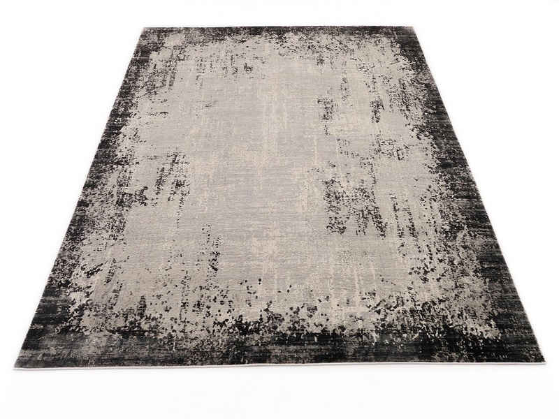 Teppich BORDER, Wk live, rechteckig, Höhe: 8 mm, hochwertiger Viskoseanteil, samtweiche Oberfläche mit 3 D Effekt
