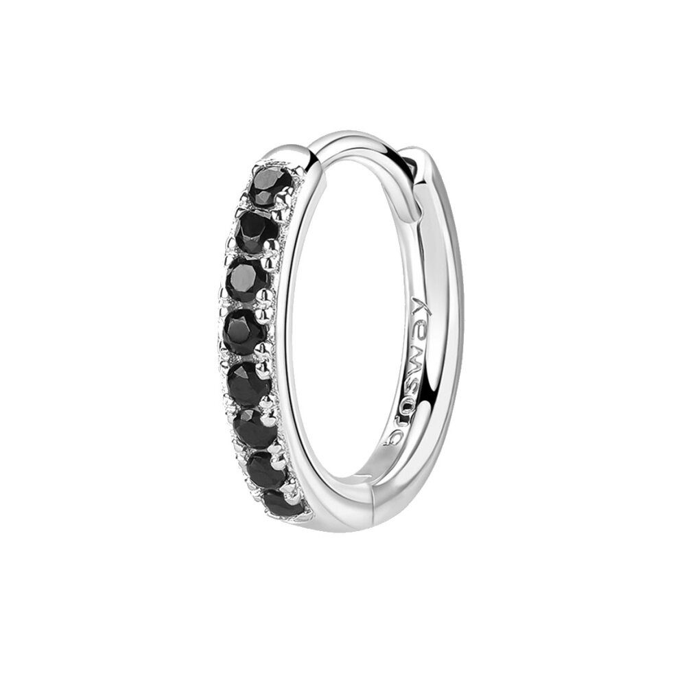 Brosway Ohrring-Set Stilvolle runde einzelne Ohrringe Fancy Mystery Black FMB85