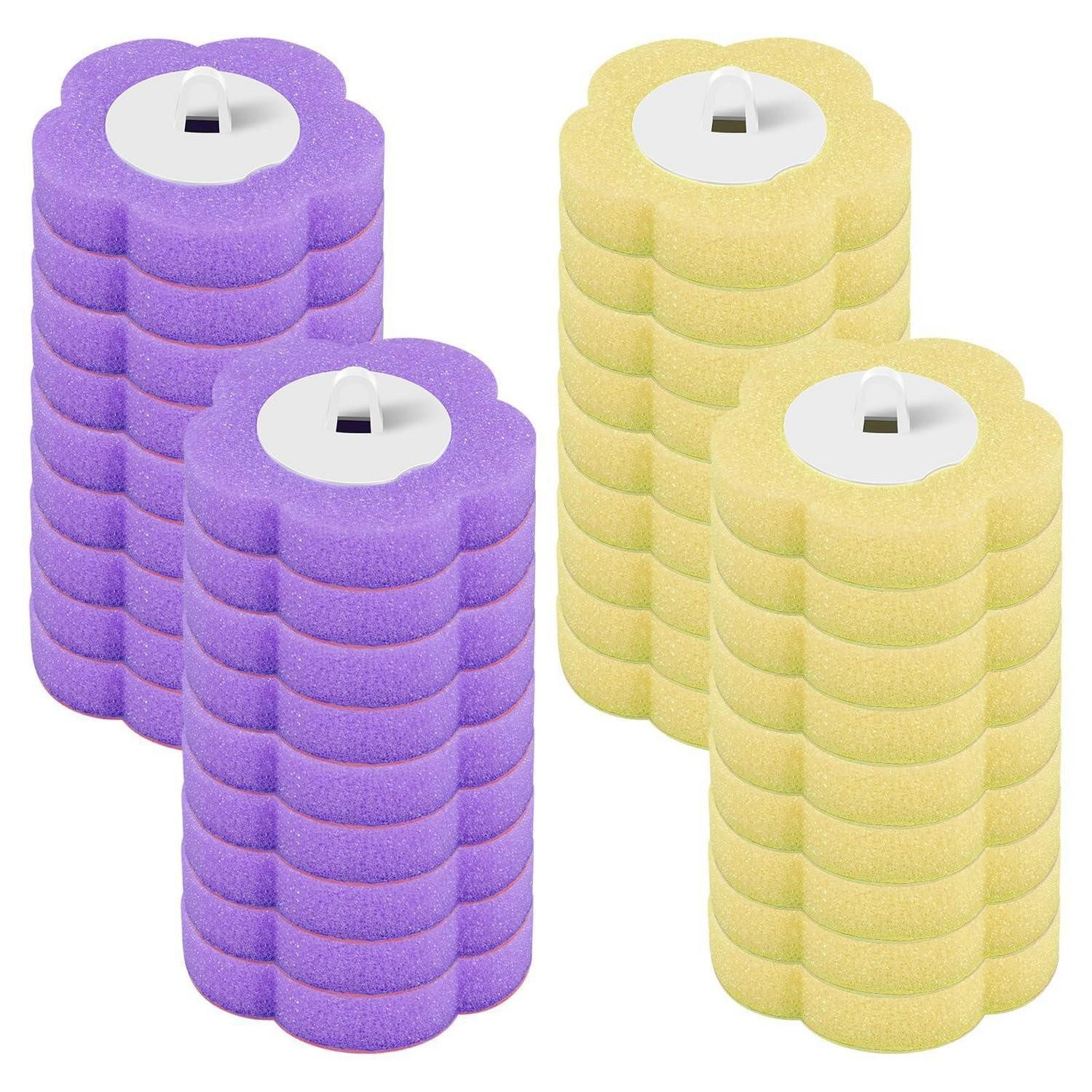 LuxusKollektion WC-Reinigungsbürste Toilettenbürste Ersatzköpfe 36St Gelb Lila, (36-tlg)