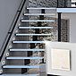 etc-shop LED Einbaustrahler, LED Wand Lampe Treppen Haus Stufen Beleuchtung Wohn Zimmer Zier Leuchte Stahl gebürstet 23106, Bild 10
