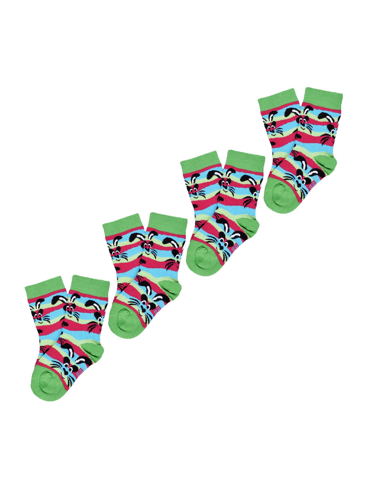 UnaBux Freizeitsocken Prints (4-Paar) Motive Bunt Baby