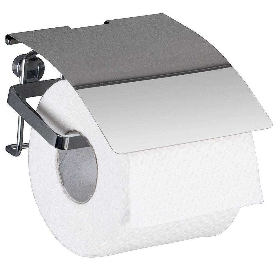 WENKO Toilettenpapierhalter, Montage mit den beigefügten Schrauben und  Rädern