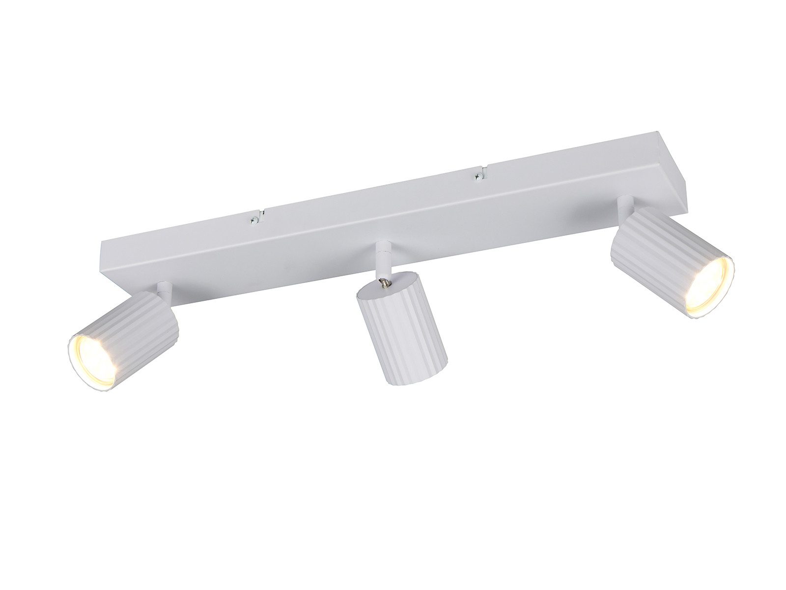 TRIO Leuchten LED Deckenstrahler, Dimmfunktion, LED wechselbar, Warmweiß, Innen Прожектори mit 3 schwenkbaren Плями aus Metall, Breite 50cm