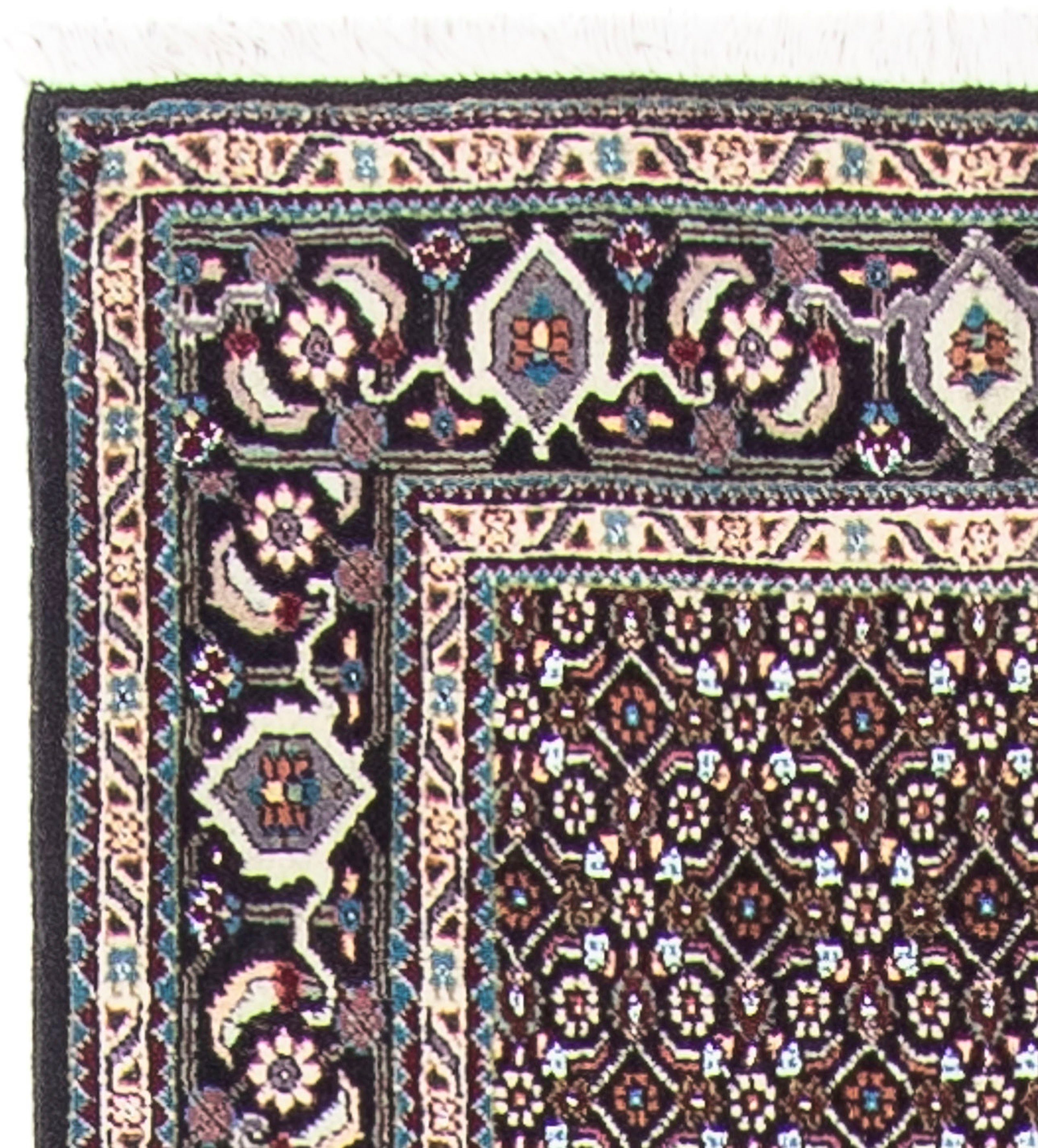 Orientteppich Perser - Täbriz 10 mit Handgeknüpft, Höhe: cm grau, mm, Wohnzimmer, morgenland, 74 - - Zertifikat 390 x Einzelstück rechteckig