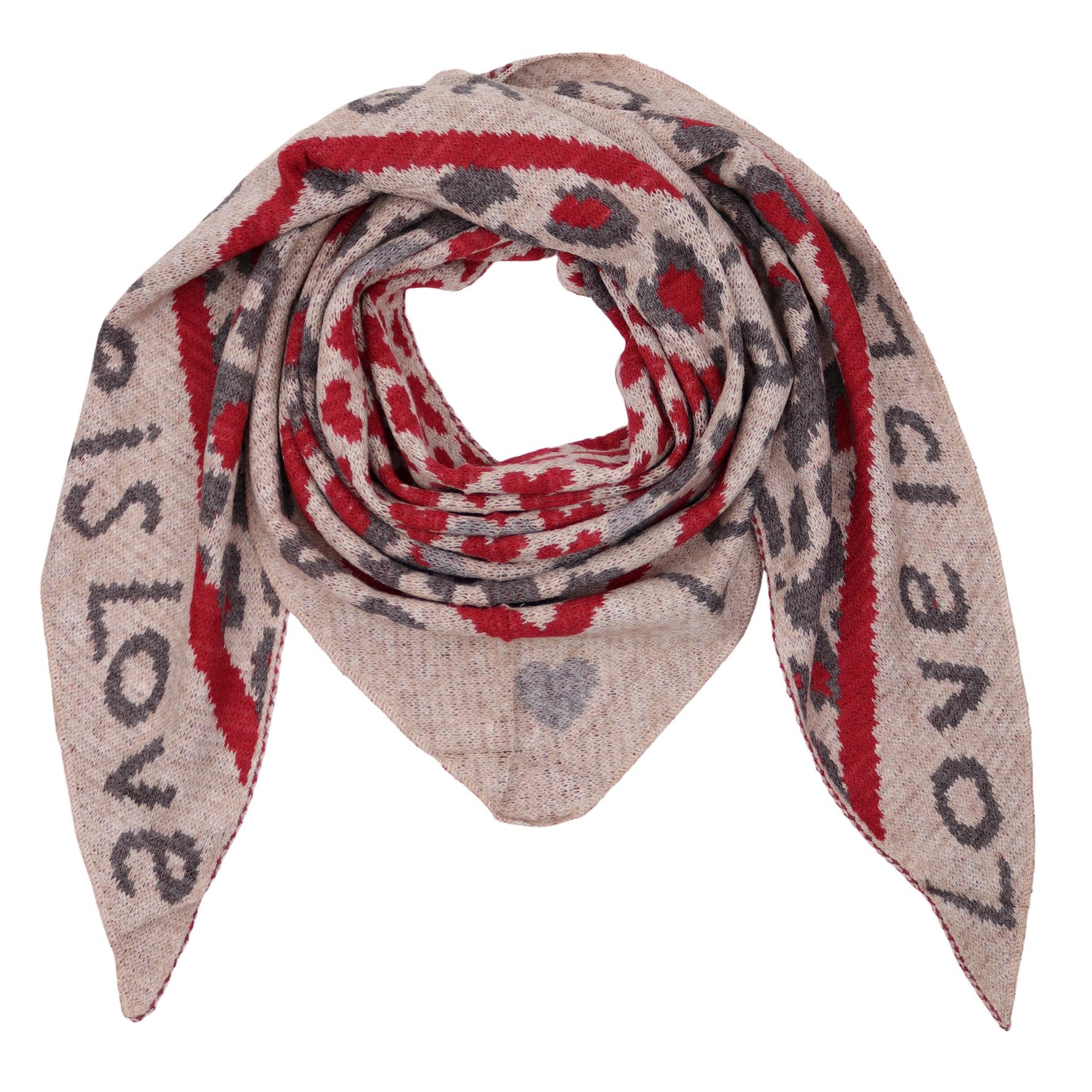 MIRROSI Dreieckstuch kuschliger und warmer Dreiecksschal ca.180x80 cm, (Leo Muster; ca. 220 Gramm; Neue Kollektion Herbst/Winter 2025), Trendiges LEO-Design, wärmend & weich