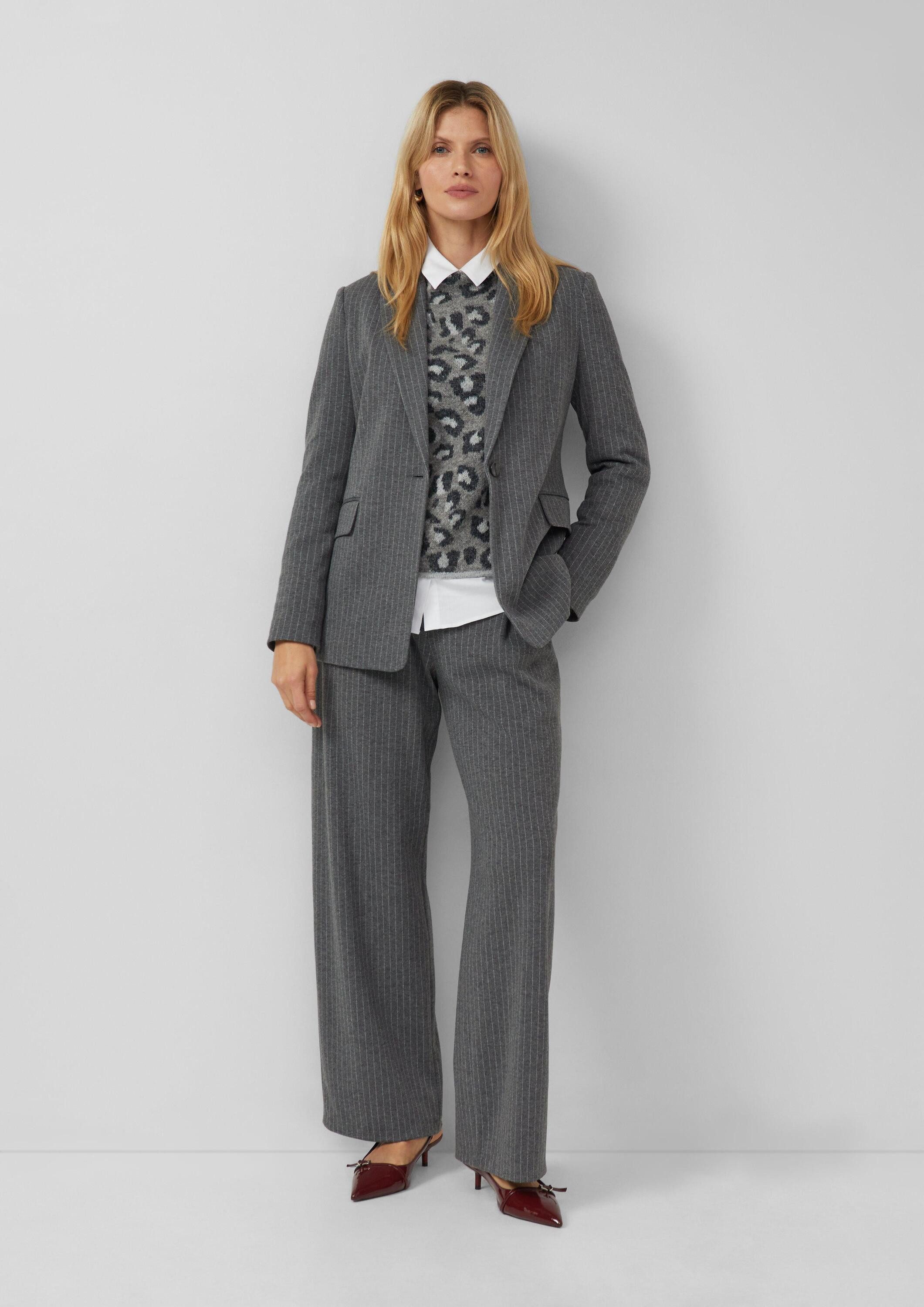 s.Oliver Jackenblazer Indoor-Blazer Antaillierter Blazer mit Nadelstreifen