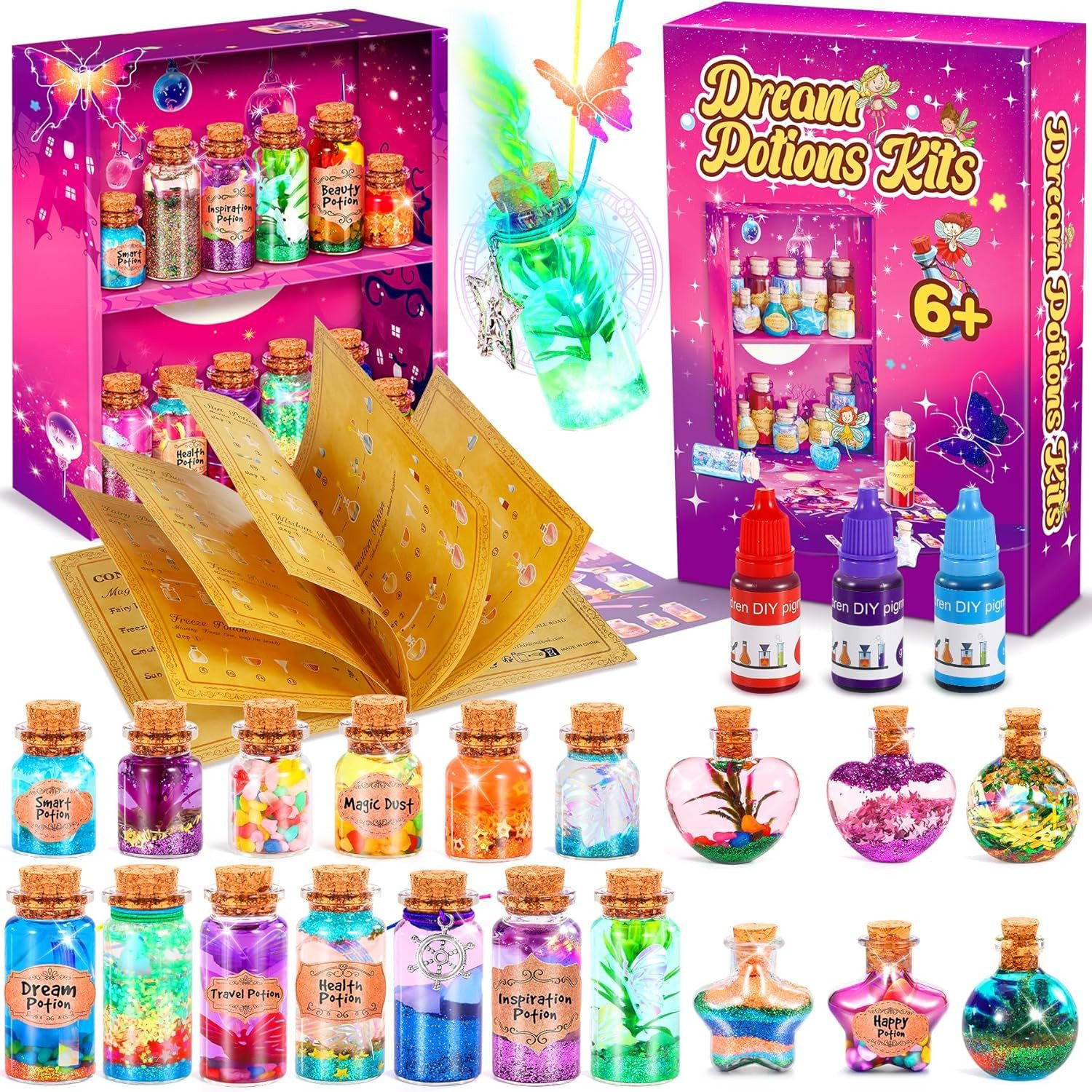 POPOLIC Kreativset Creative Kreatives Geschenk Mädchen - Zaubertrank Bastelset Kinder, (1-tlg), Zaubertrank Bastelset Kinder ab 6-11 Jahre