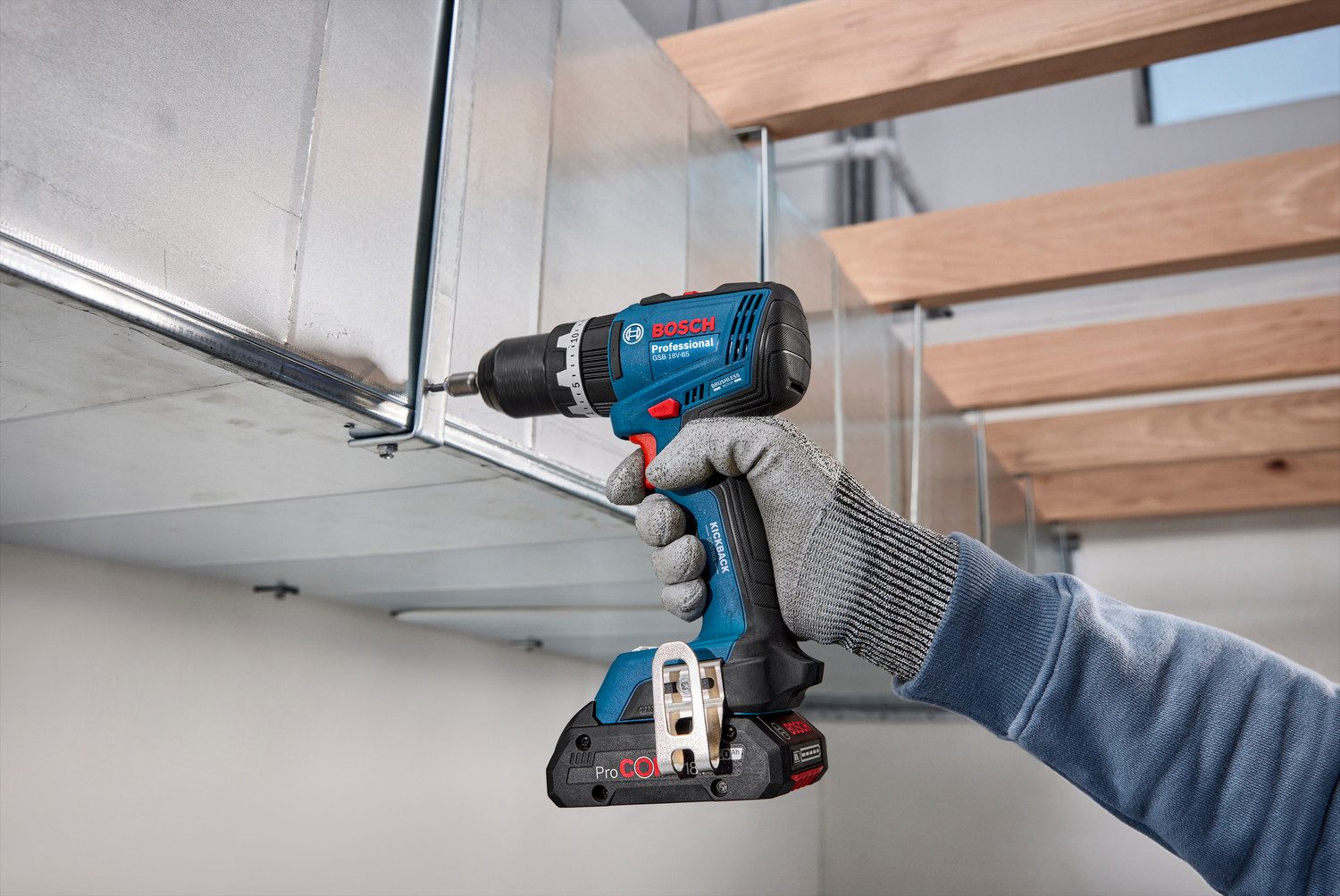 Bosch Professional Akku-Schlagbohrschrauber »GSB 18V-65«, Inkl. 2x Akku GBA 18V 5,0Ah, in L-BOXX 136N – Bild 5 von 5