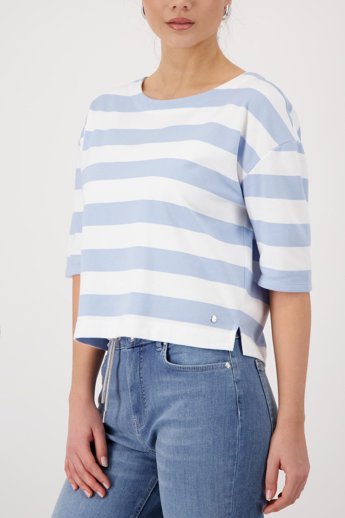 Monari Sweatshirt Sweatshirt Basic Ringel Regular fit mit Streifen