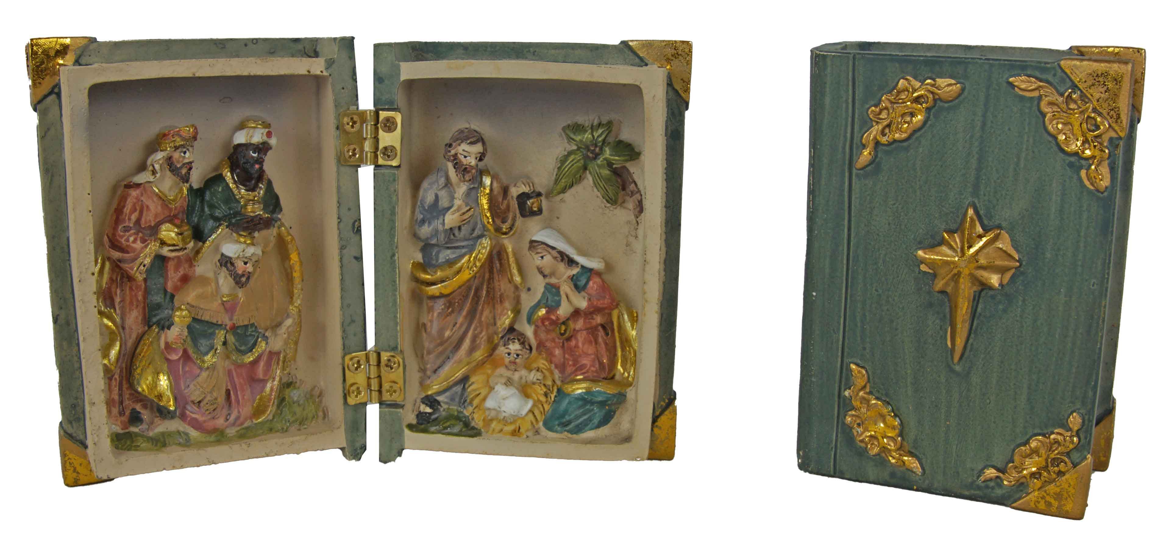 dekoprojekt Weihnachtsfigur Heilige Familie & Heilige Drei Könige – Krippenbuch (1 St), Krippenbuch