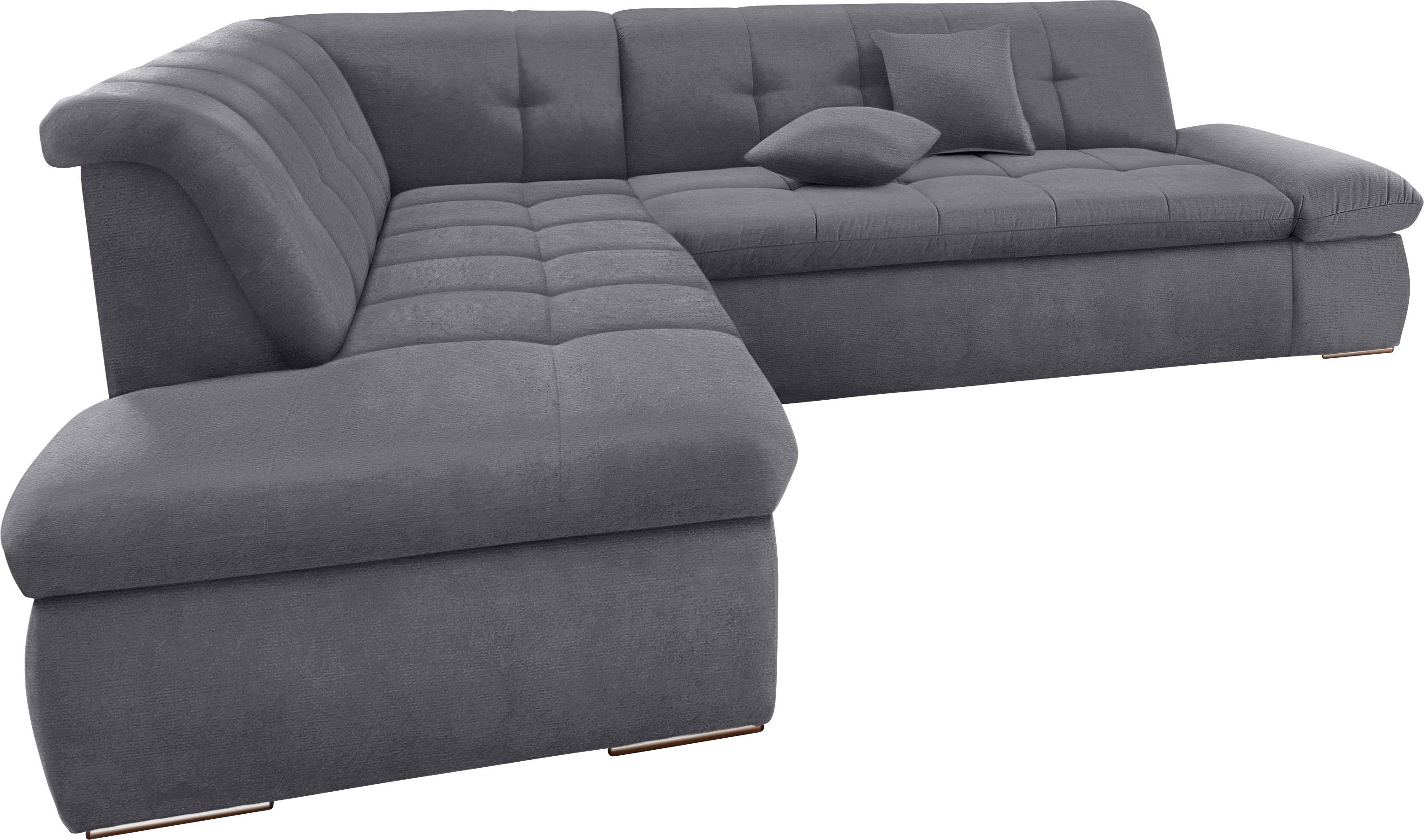 DOMO collection Ecksofa Moric Luxus incl. Zierkissen B/T/H: 273/216/80 cm, günstig online kaufen