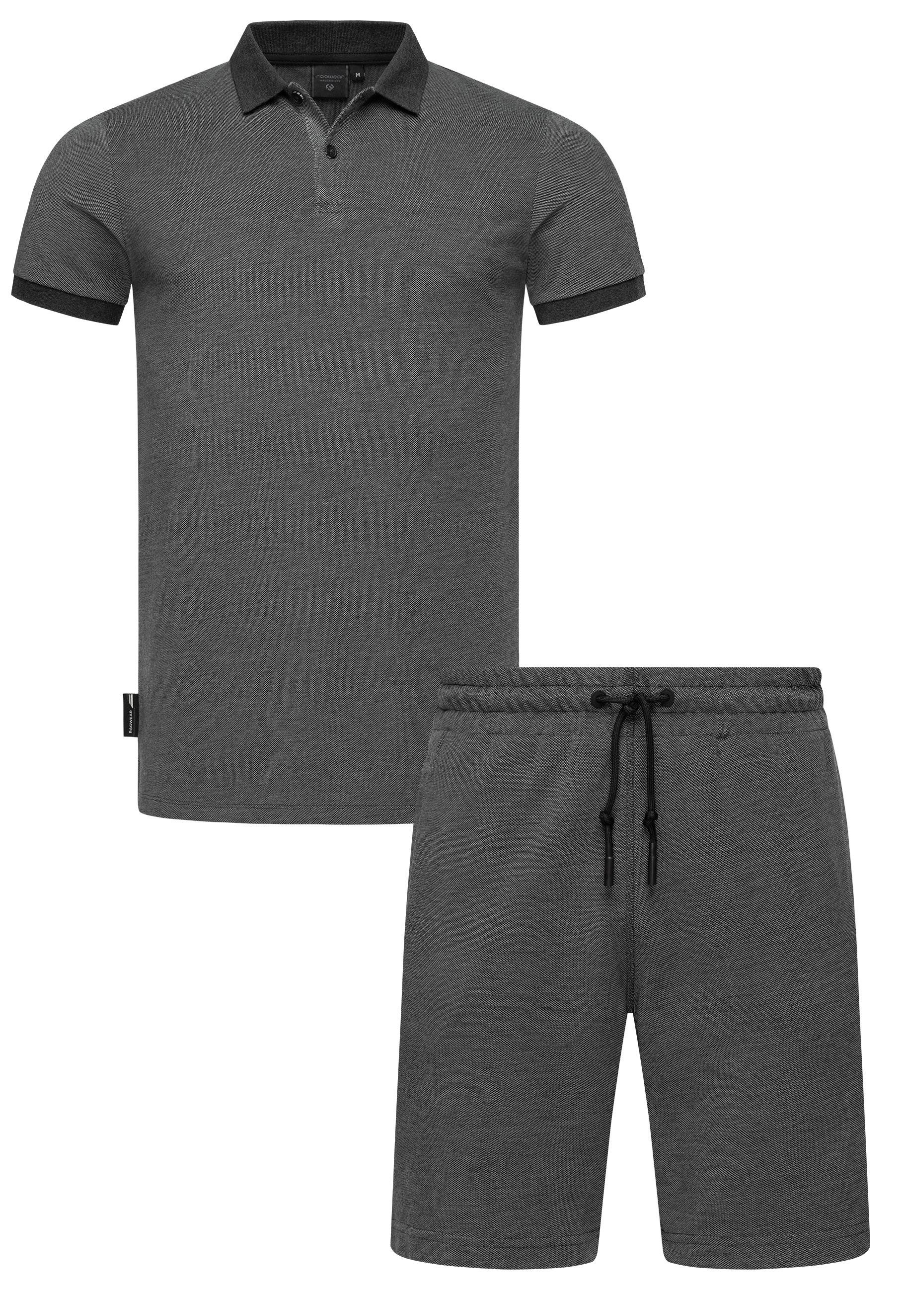 Ragwear Poloshirt Set Porpi (2-tlg) Modisches Herren Set aus Hemd und kurzer Hose