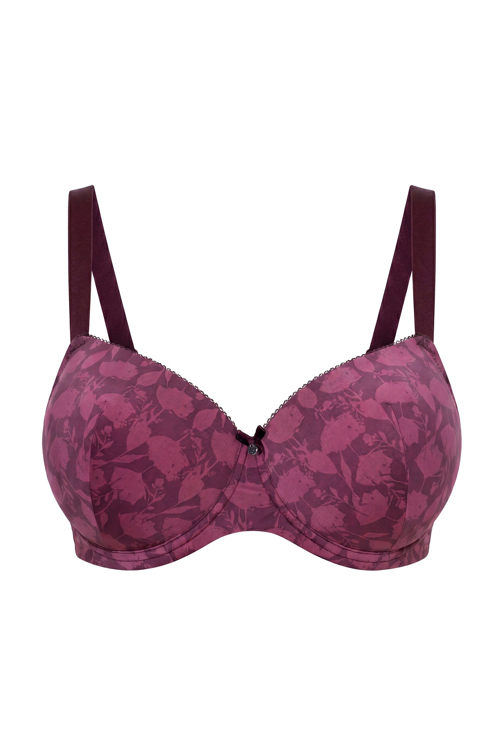 Ulla Popken Fullcup-BH Bügel-BH Softcups floraler Druck Cup A - E