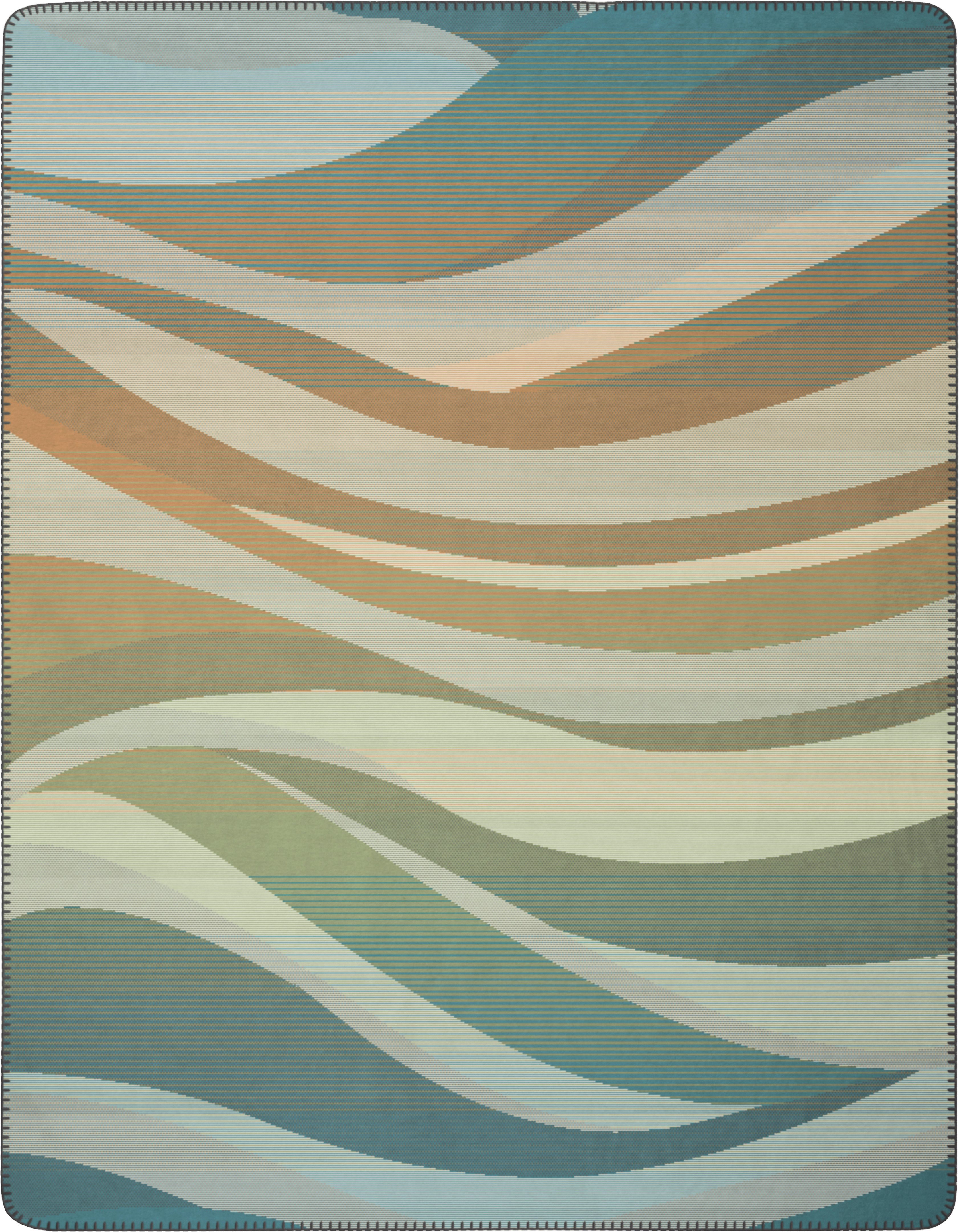 Wohndecke Nordic Flow, Biederlack, 150 x 200, mit Zierstich