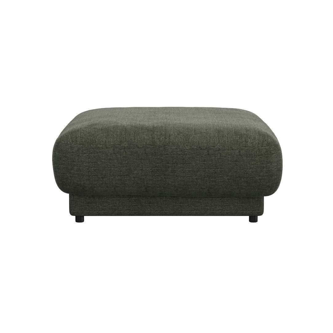 FLEXLUX Pouf Molino, Fußhocker, Sitzhocker, Polsterhocker, Kaltschaum & Stahl-Wellen, Füsse Schwarz