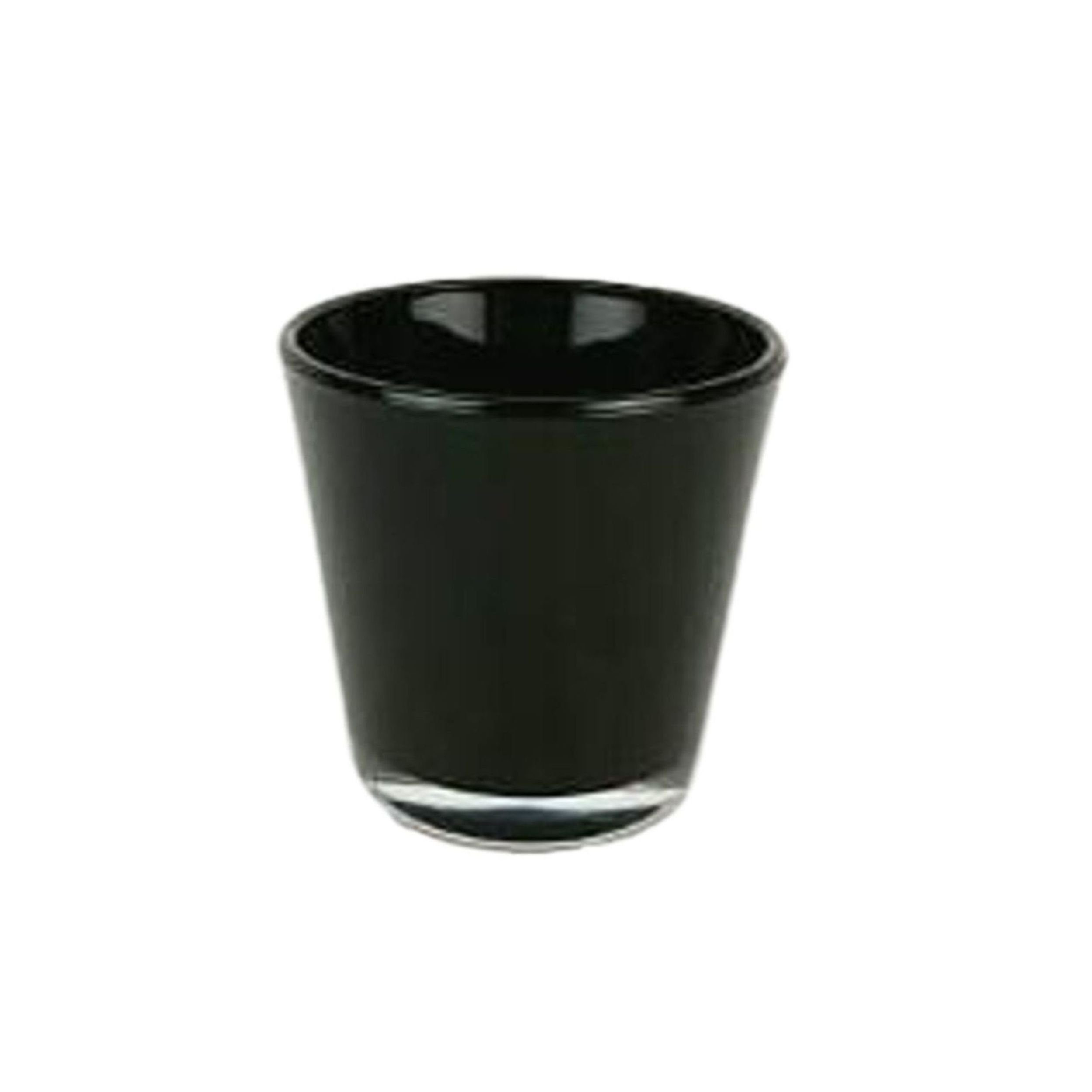 DekoTown Kerzenhalter Teelichtglas Denver Schwarz 7,5cm, 6 St.