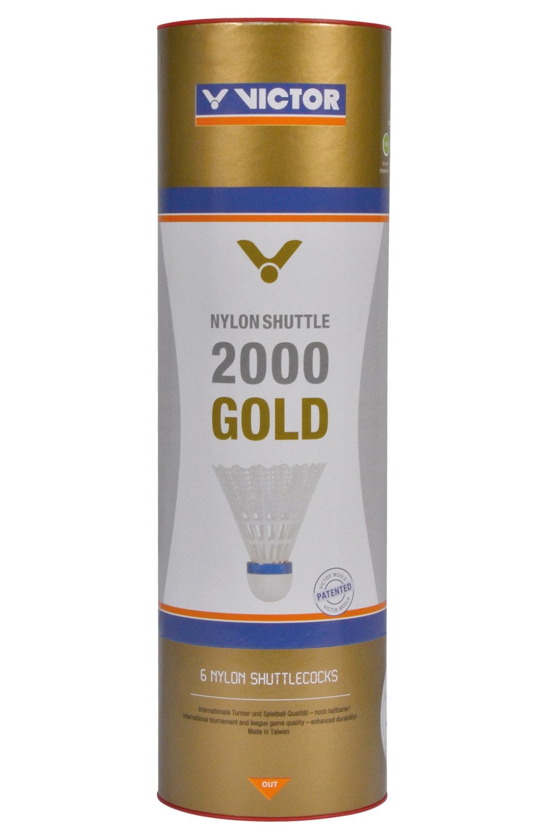 Badmintonball Shuttle 2000 Nylon Dose weiss 6er