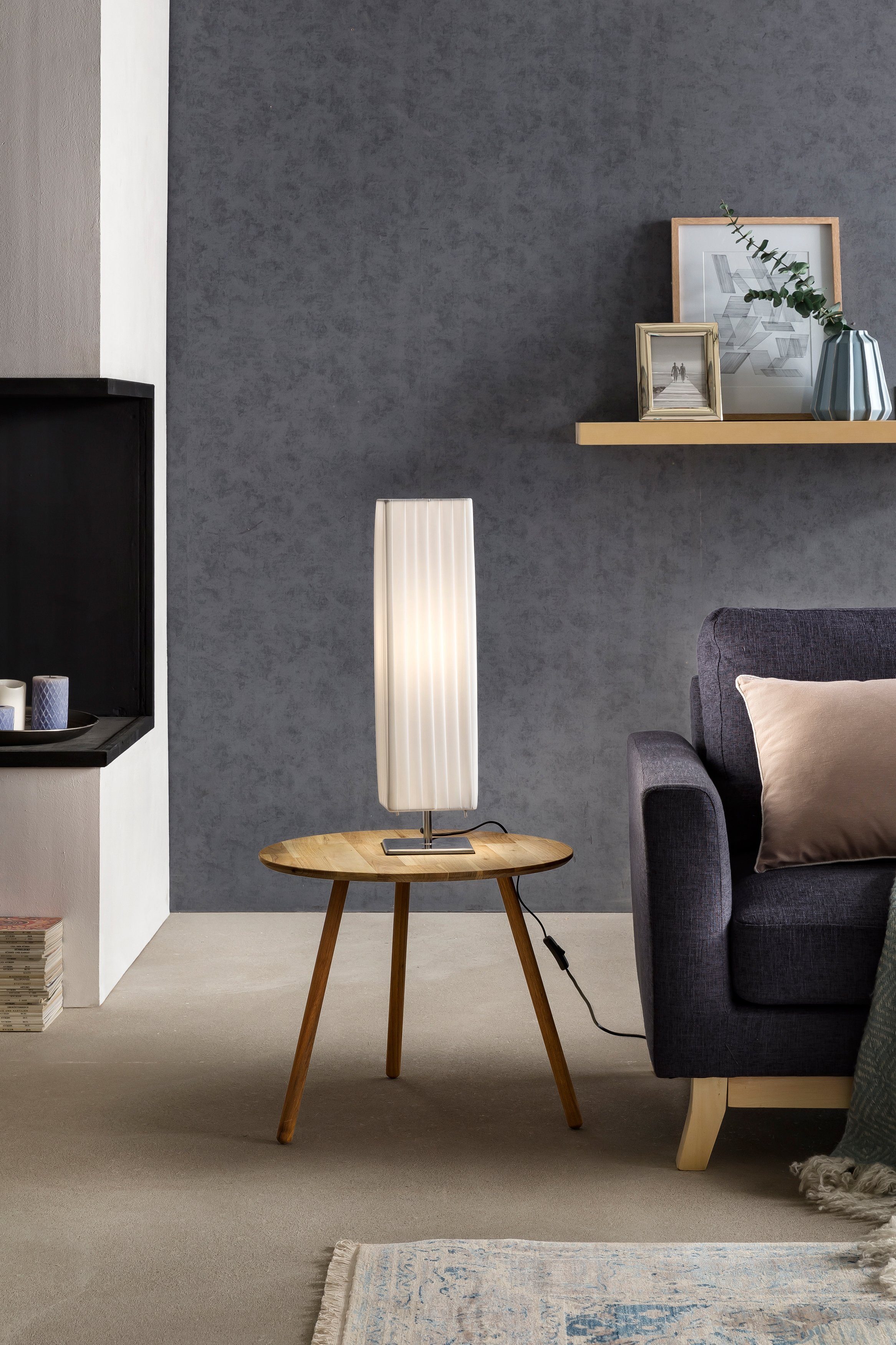 SalesFever Tischleuchte Jonna, ohne Leuchtmittel, Plisseé Lampenschirm günstig online kaufen