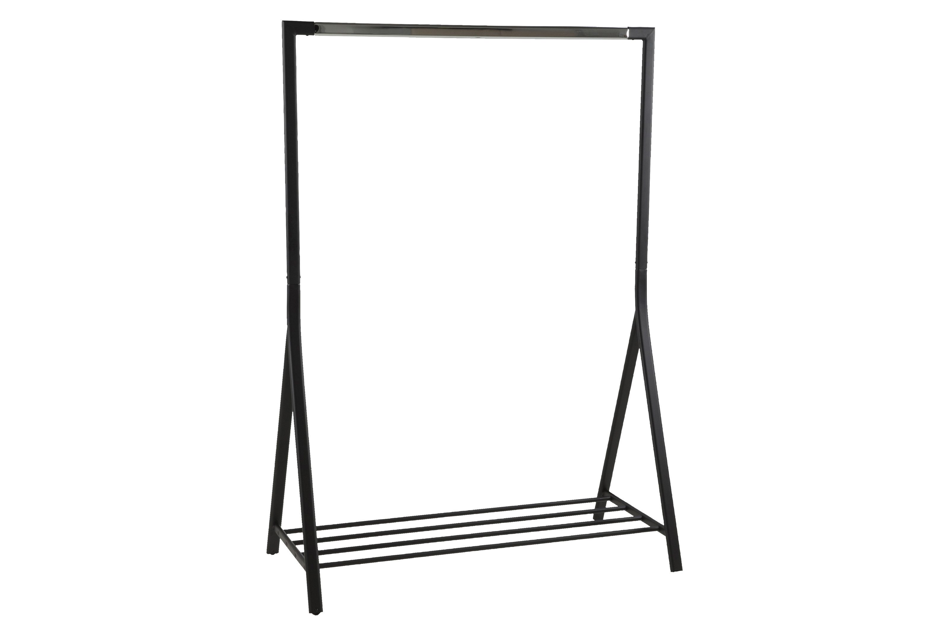 ACTONA GROUP Garderobenständer in schwarz, Stahl - 117x165x59cm (BxHxT)