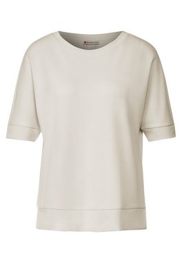STREET ONE T-Shirt LTD QR silk look shirt mit seitlichen Schlitzen