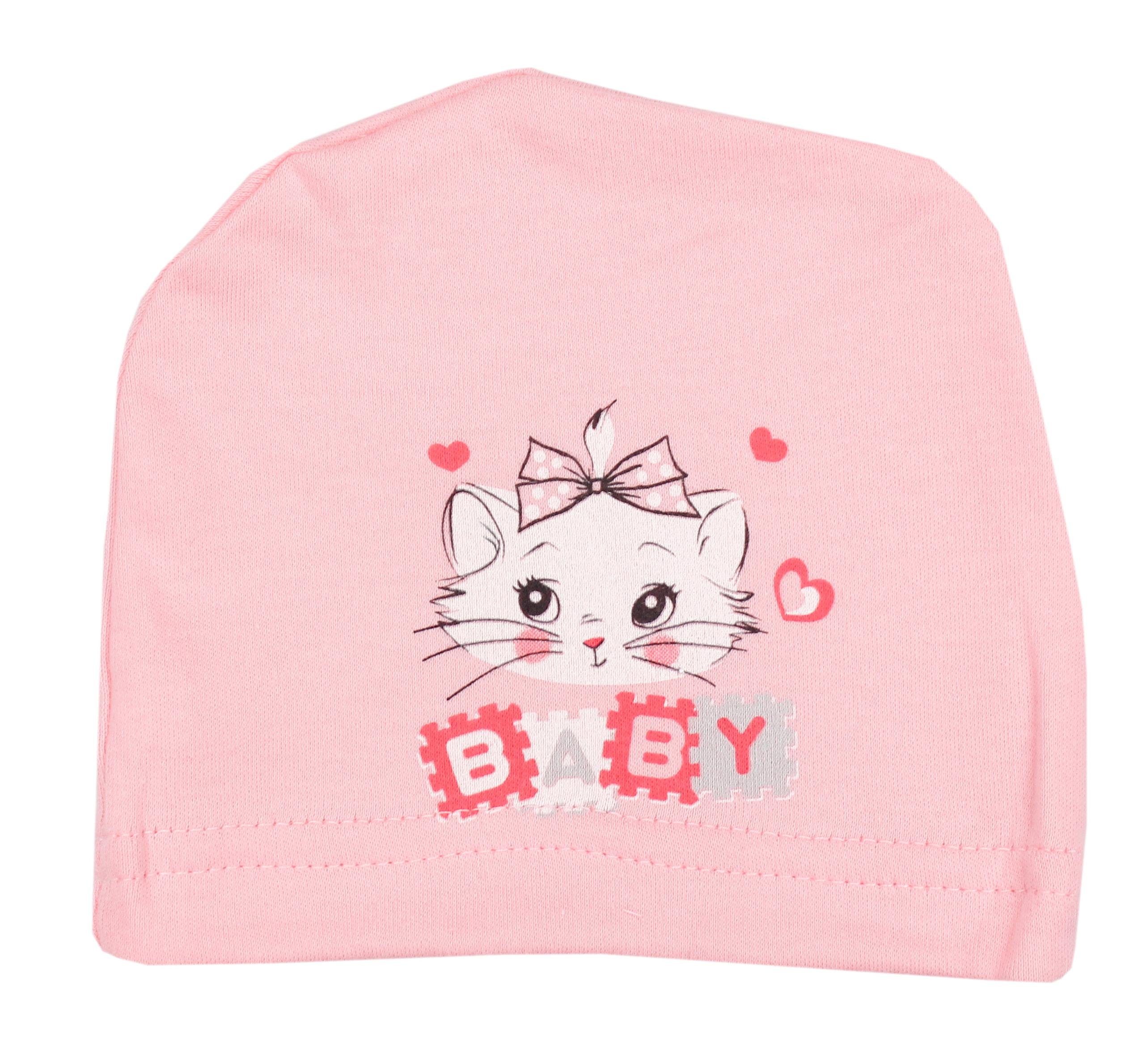 Bekleidungsset Mütze mit TupTam / Baby Hose Erstausstattungspaket Katze Aprikose Spruch Jungen Mädchen Langarmbody Grau