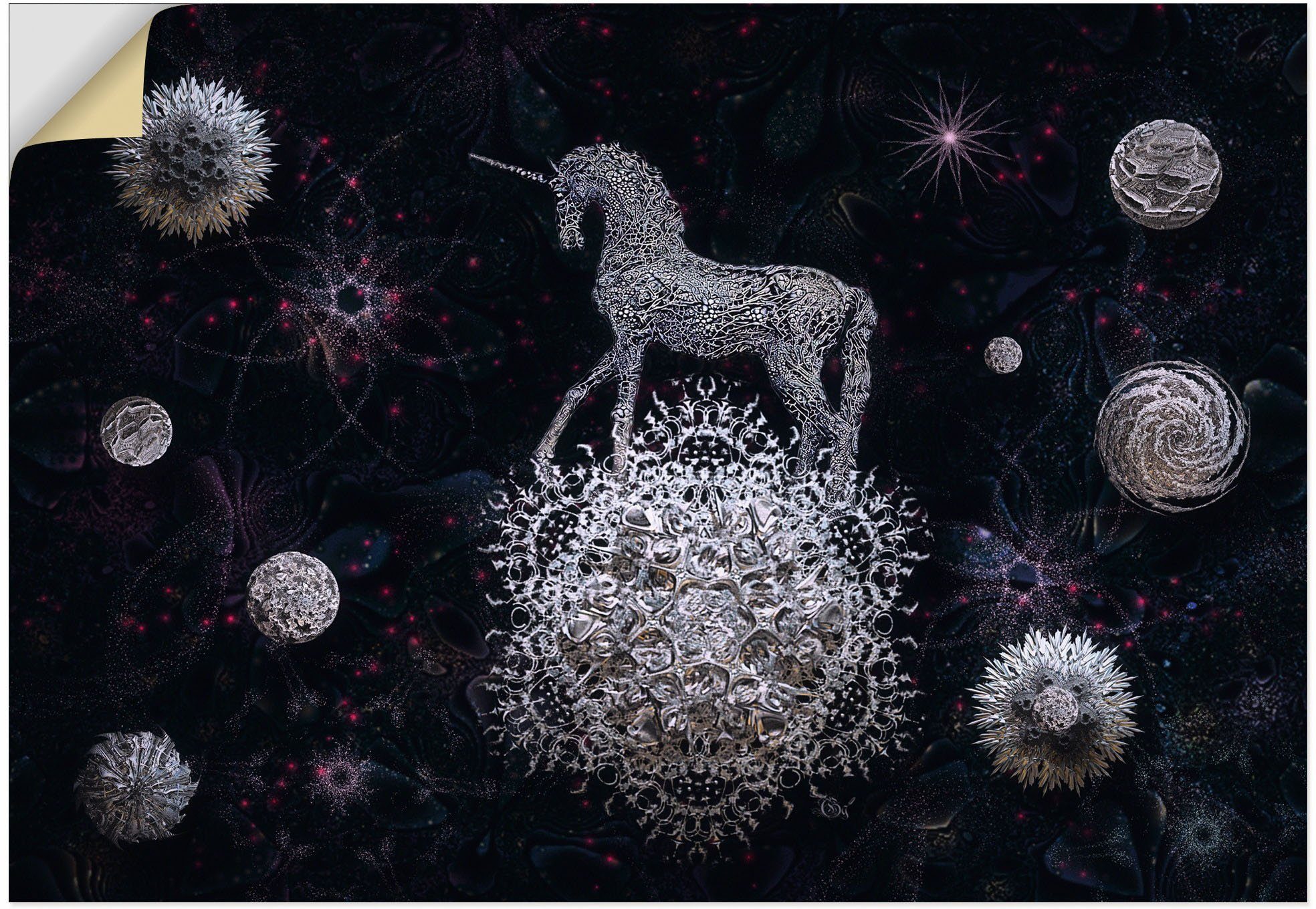 Artland Wandbild Sternenritt, Animal Fantasy (1 St), als Alubild, Leinwandbild, Wandaufkleber oder Poster in versch. Größen