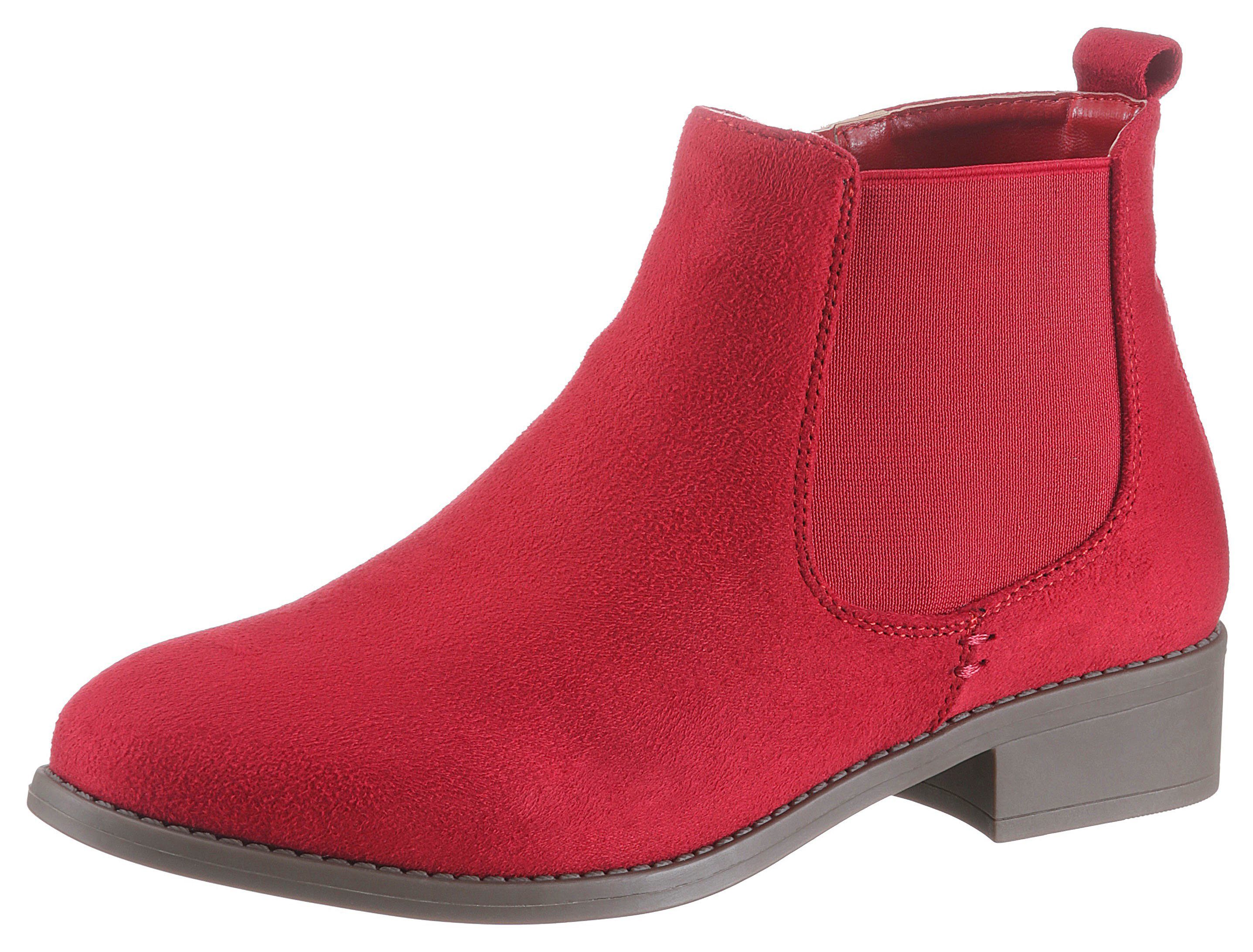 CITY WALK Chelseaboots mit breitem Stretch rot | Chelsea-Boots