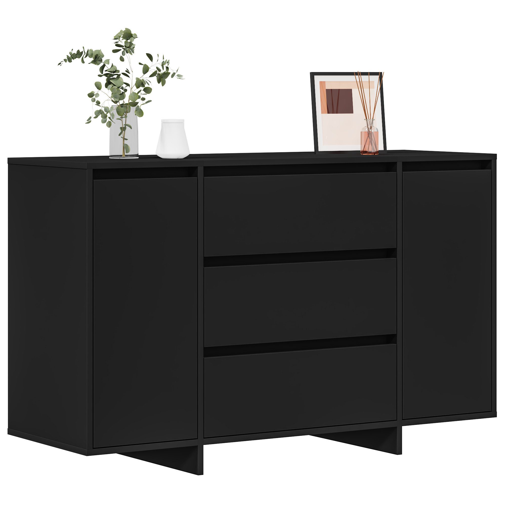 vidaXL Sideboard Sideboard Schwarz 120x41x75 cm günstig online kaufen
