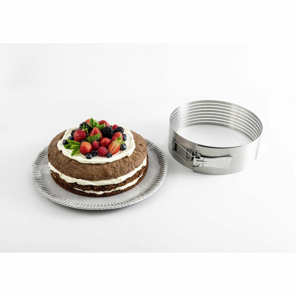 Dr. Oetker Küchenhelfer Tortenring Tortenboden-Schneidhilfe Küchenhelfer Profi, Edelstahl, (Set)