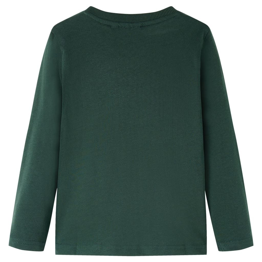 vidaXL Langarmshirt Kinder-Langarmshirt Dunkelgrün 116