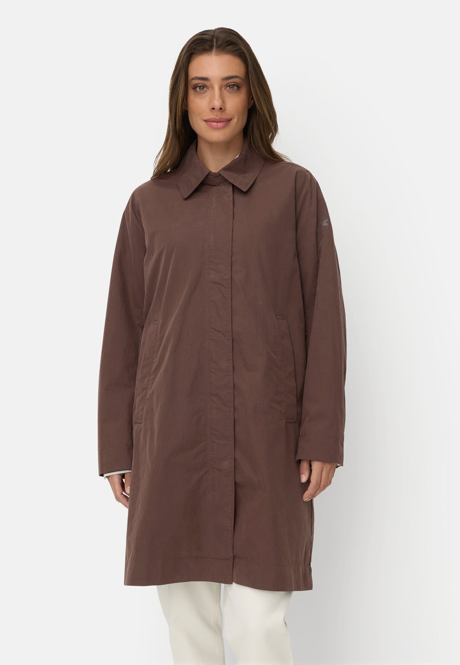 camel active Langmantel mit refektiernden Details Langarm Umlegekragen