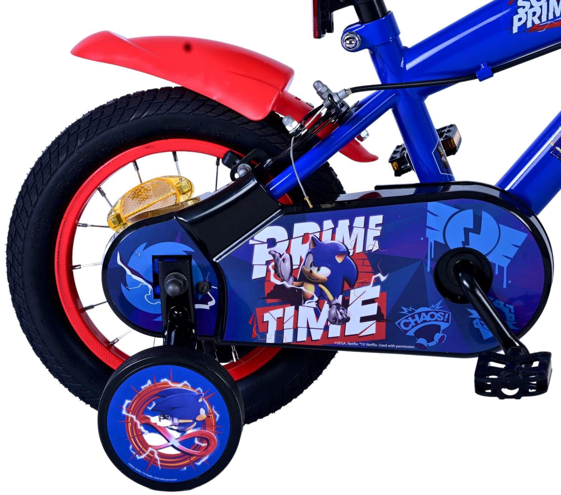 Volare Kinderfahrrad Turbo Crew Jungenfahrrad 12 Zoll Blau Rot mit zwei Handbremsen, Jungenfahrrad, Kinderfahrrad, geschlossener Kettenschutz