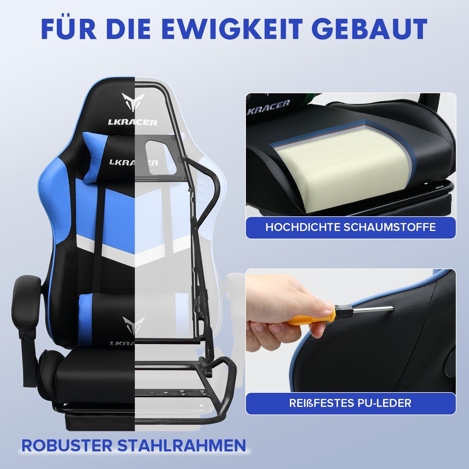 LUCKRACER Gaming-Stuhl Gaming Chair Bürostuhl Ergonomisch günstig online kaufen