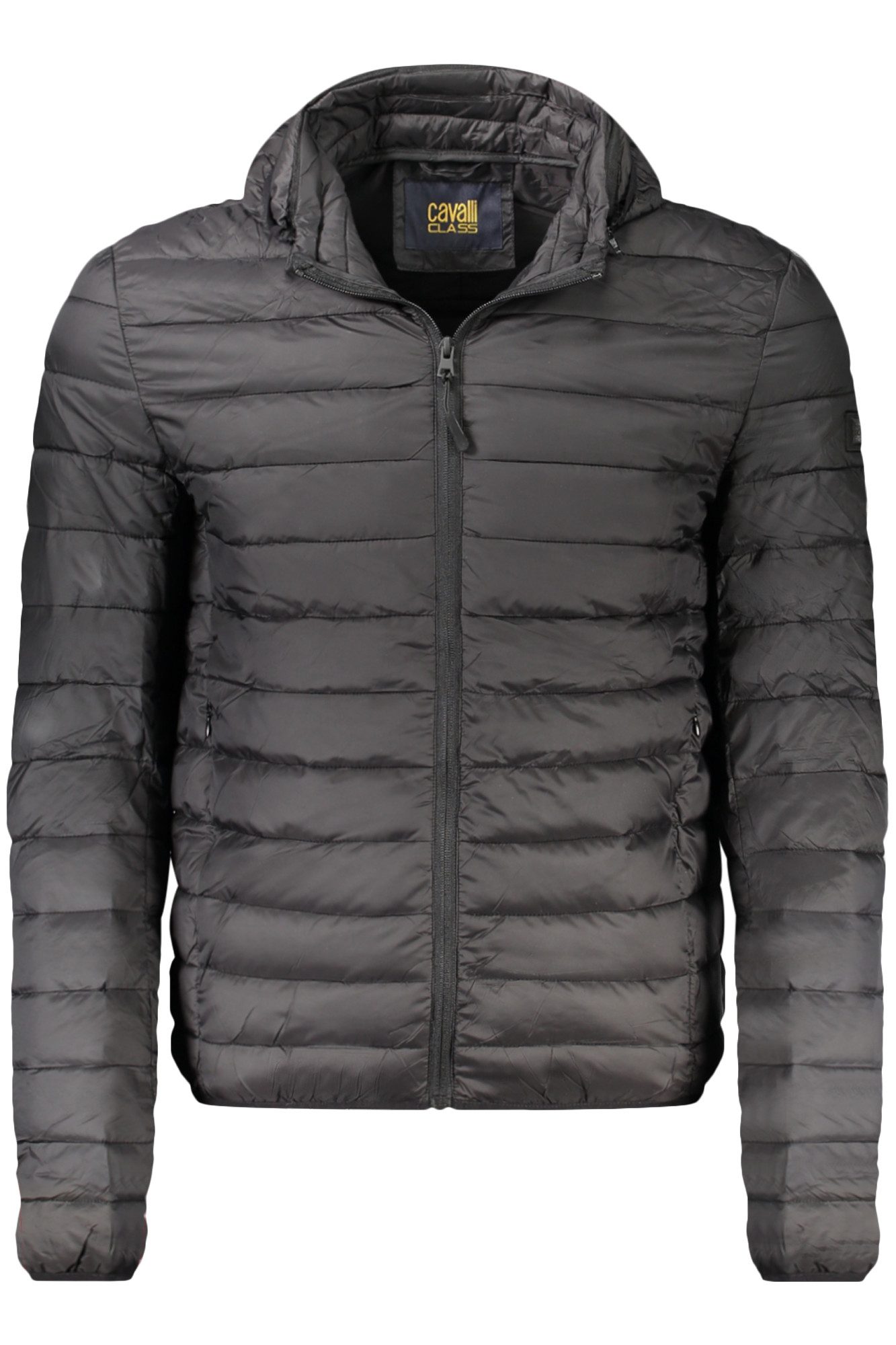 Cavalli Class Outdoorjacke Schwarze Herrenjacke: Leichte Kapuzenjacke mit praktischen Taschen