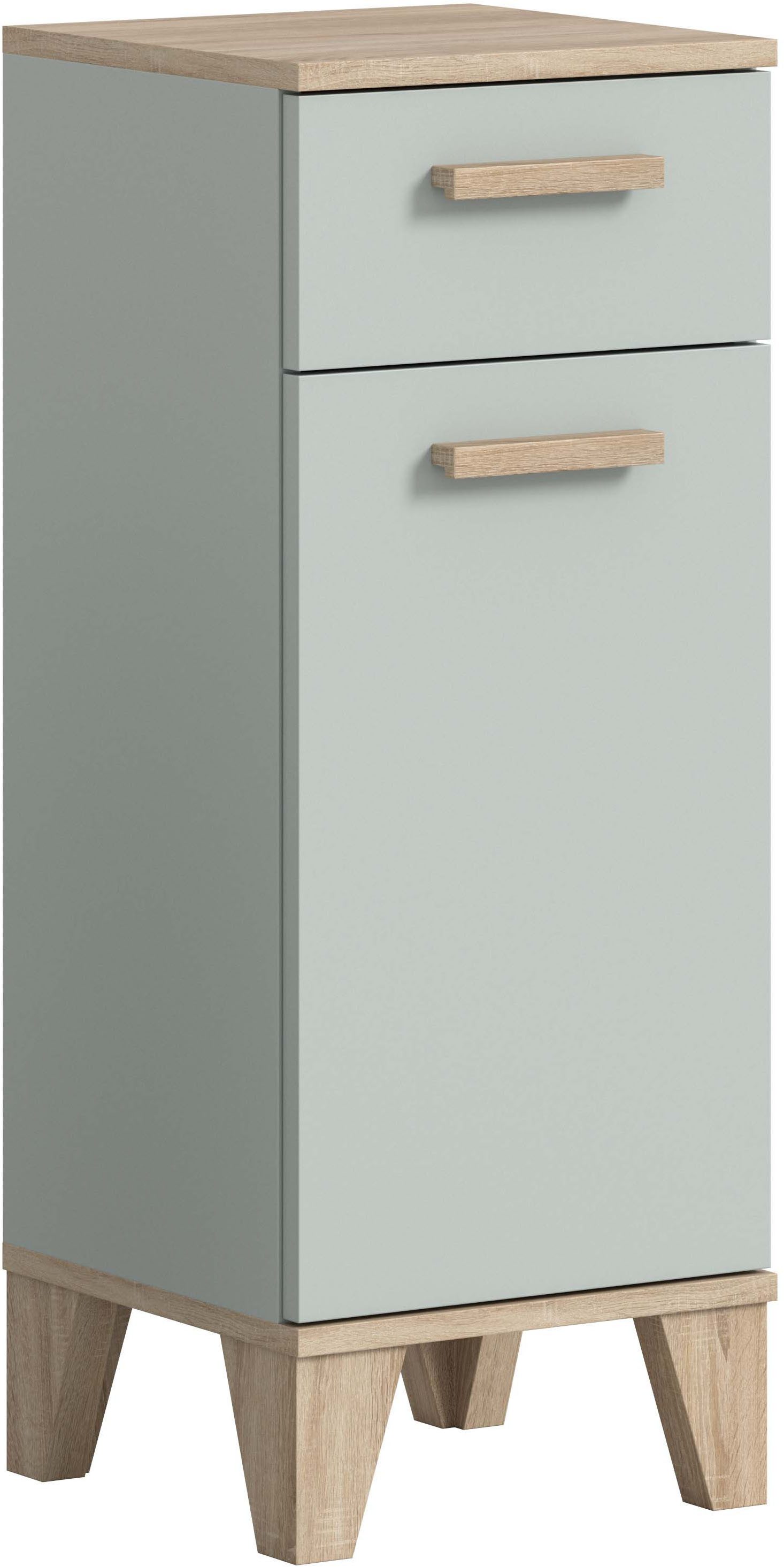 welltime Midischrank MINTTU, Höhe 87 cm, 1 Tür, 1 Schubkasten, 1 Einlegeboden, 2 Fächer (Türanschlag rechts und links montierbar) Badmöbel, Badschrank, Schrank, Kommode, Bad, Unterschrank