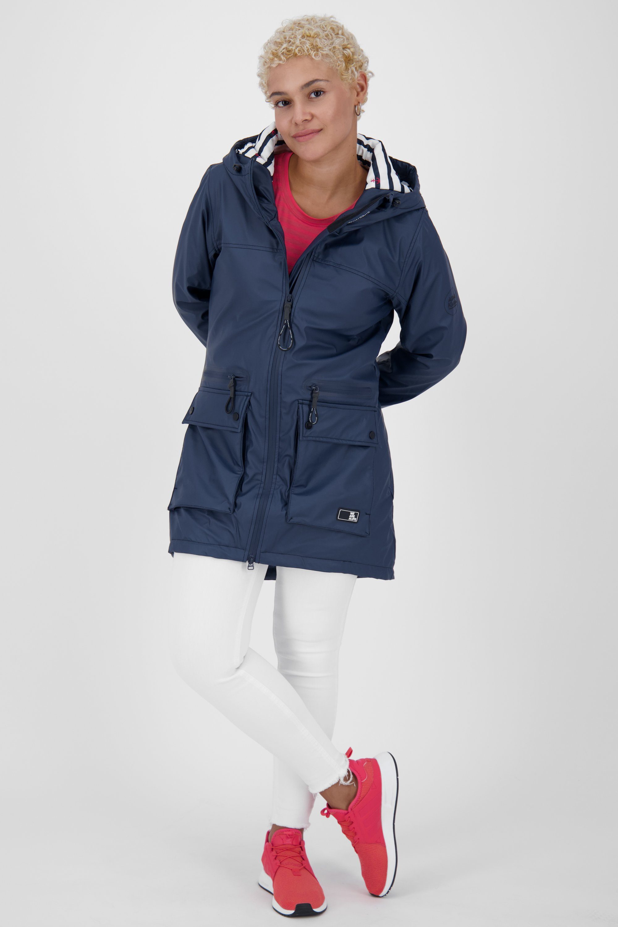 Rainstyle AudreyAK marine Coat Langjacke Kickin & Damen A Langjacke, Alife Übergangsjacke