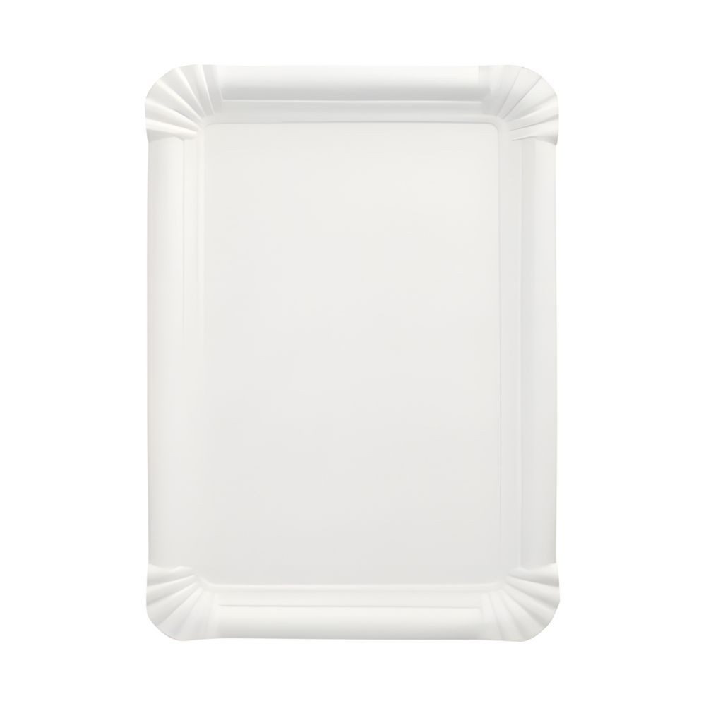 PAPSTAR Pappteller Teller, Pappe pure eckig 16,5 cm x 23 cm weiss 250 Stk