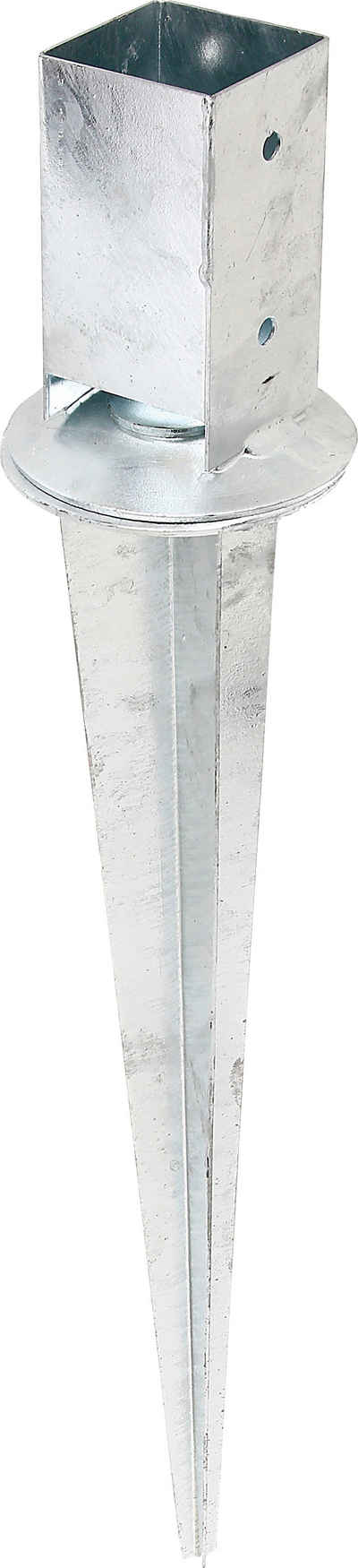 Alberts Einschlag-Bodenhülse, zum Einschlagen, (Set, 2-St), feuerverzinkt, 71 x 71 mm, Gesamtlänge 750 mm