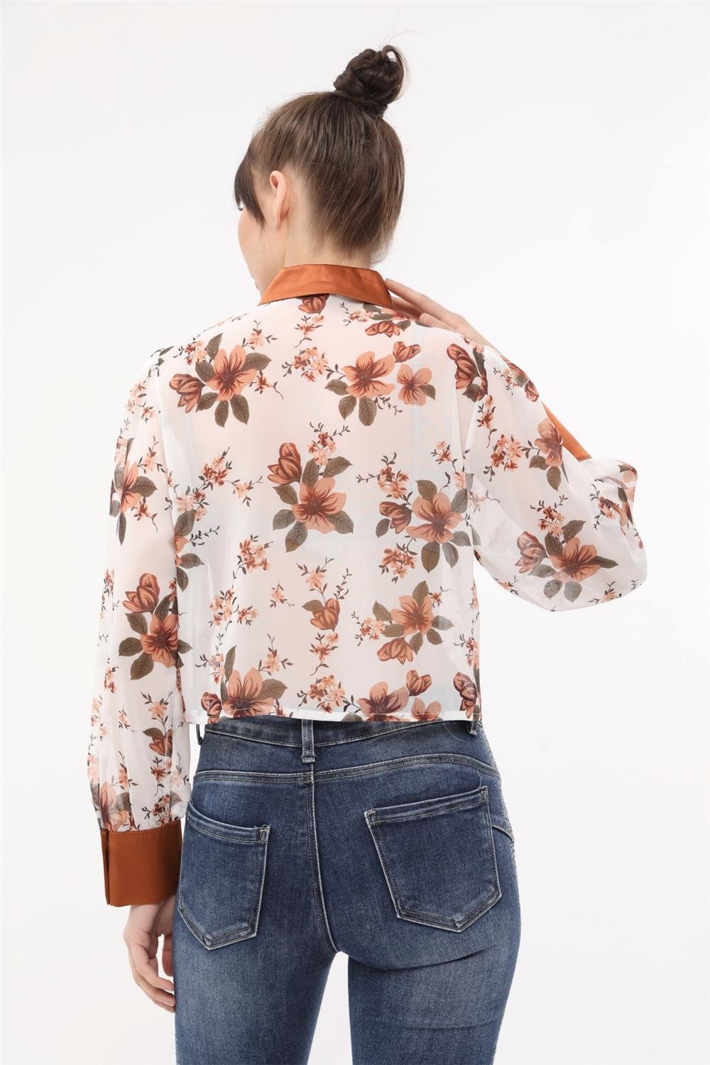 HomeStore Hemdbluse Blumenmuster Hemd