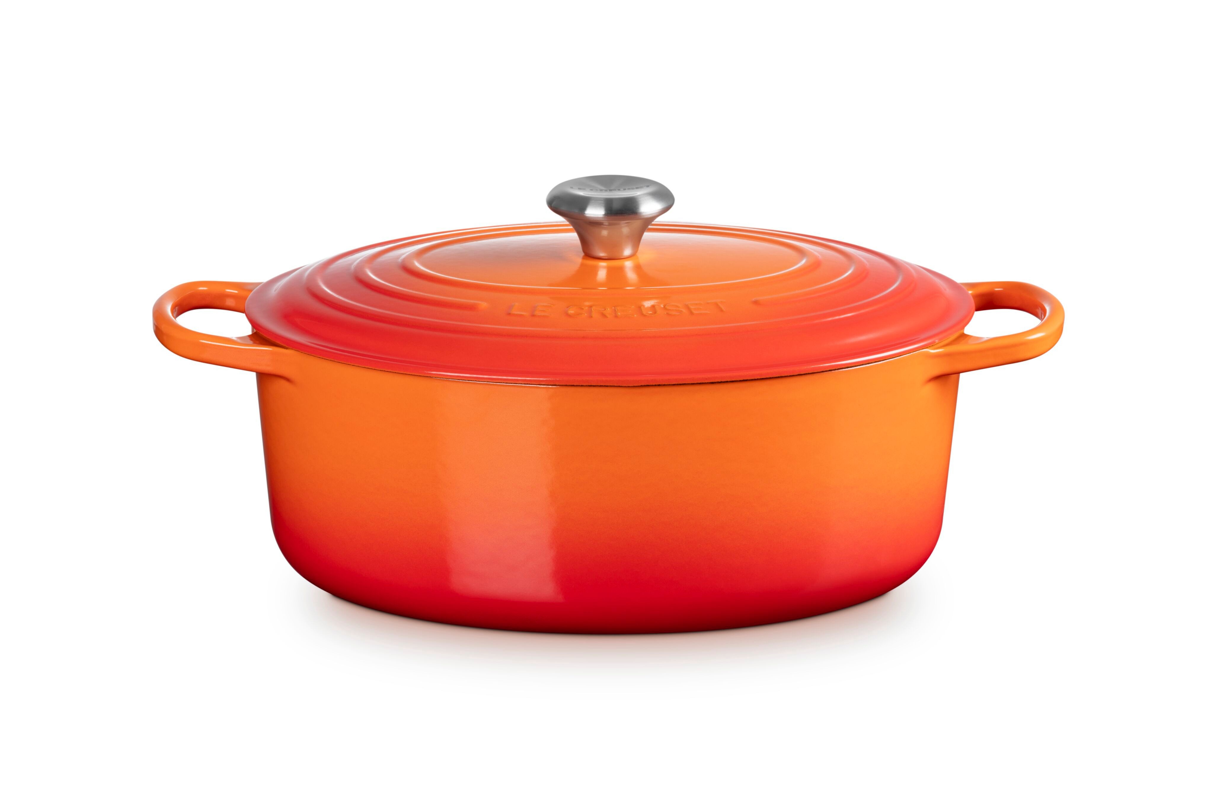 LE CREUSET Bräter Gusseisen-Bräter mit Deckel, Oval, Gusseisen, Oval, 5,71 kg, Ofenrot, 21178310902430