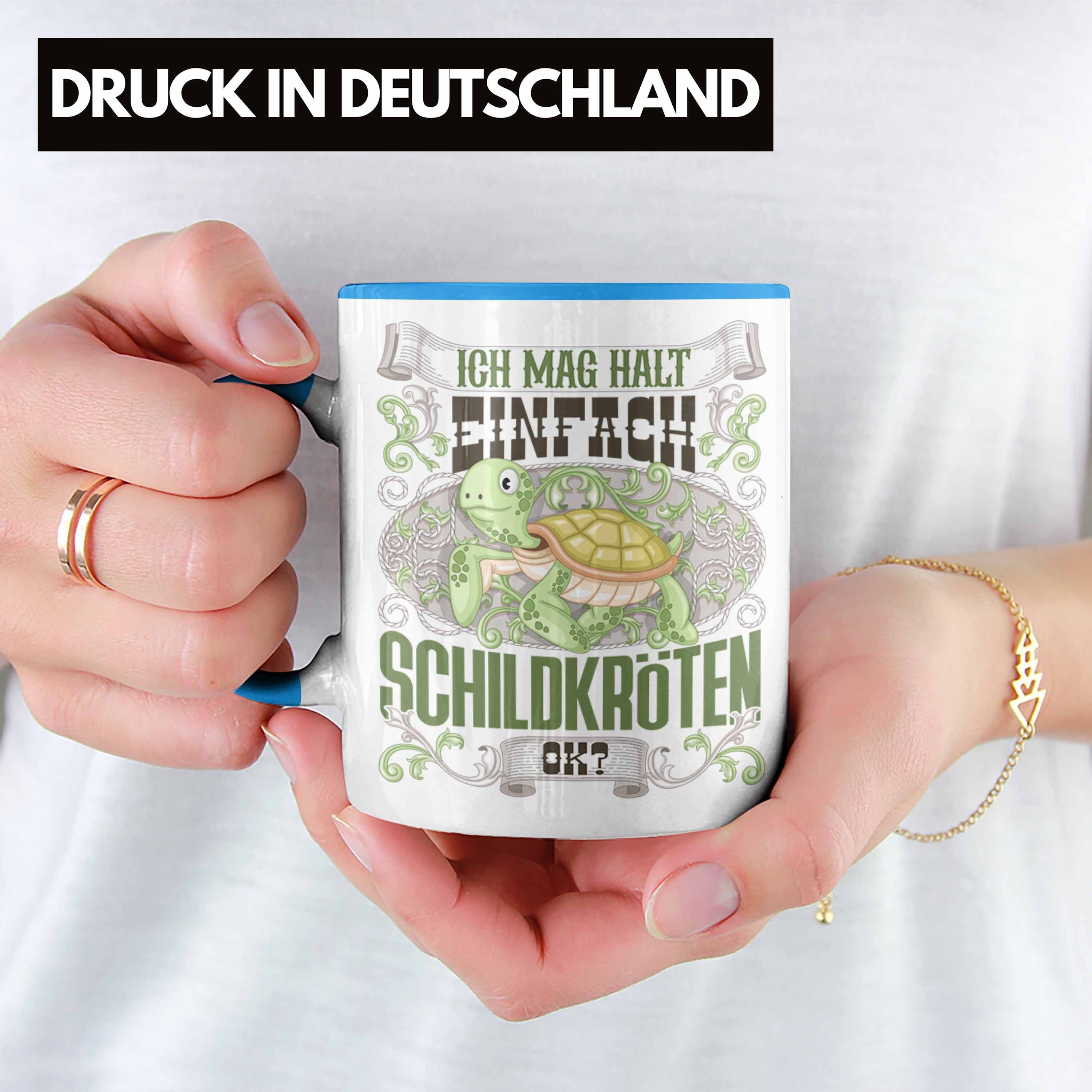 Trendation Tasse Schildkröte Schildkröten Blau Spruch Geschenk G Tasse Besitzer Trendation -